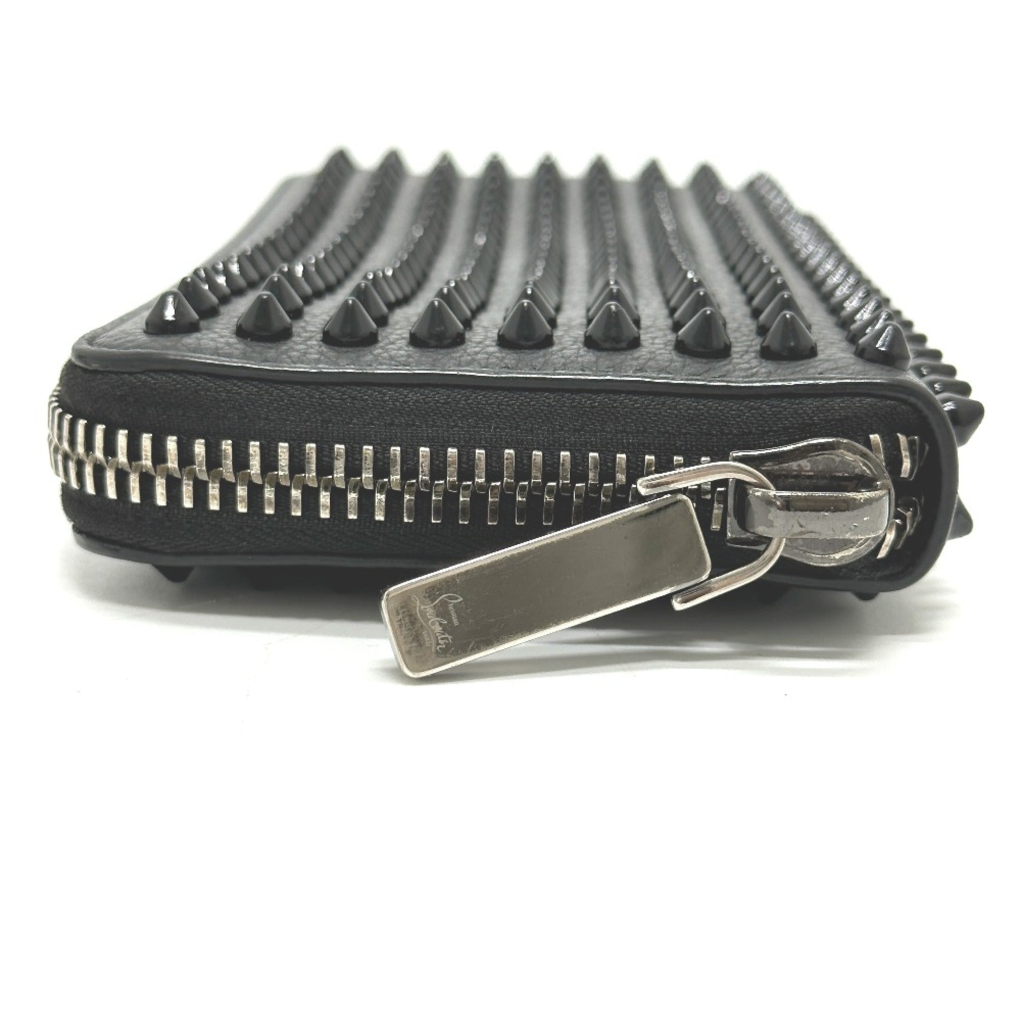 Christian Louboutin Black Leather Long Wallet (Bi-Fold) (Pre-Owned)
