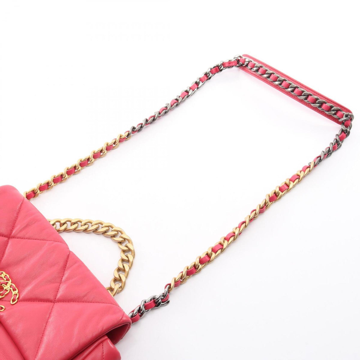 Chanel Pink Leather Handbag Shoulder Bag (Pre-Owned)