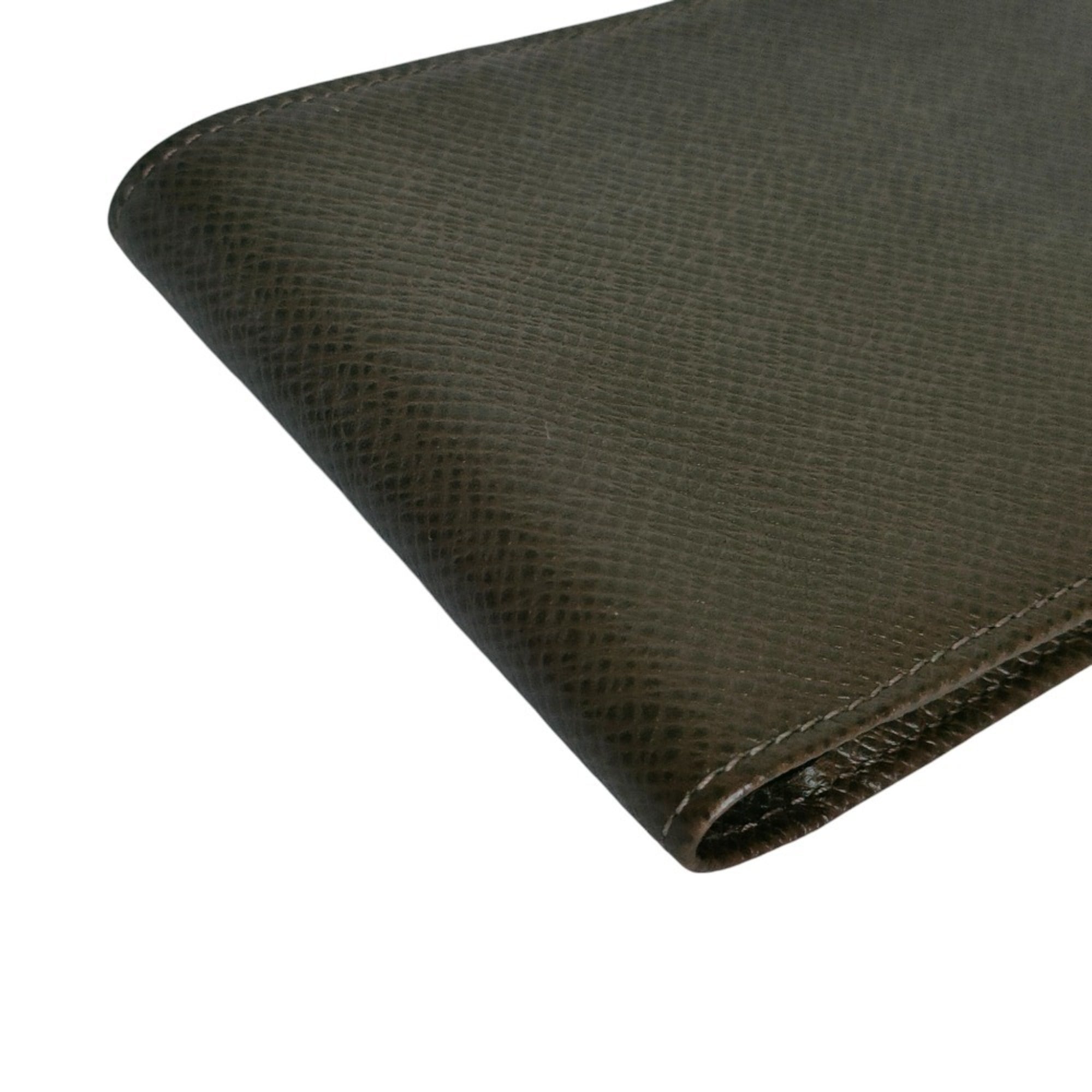 Louis Vuitton Taiga Brown Leather Wallet (Bi-Fold) (Pre-Owned)