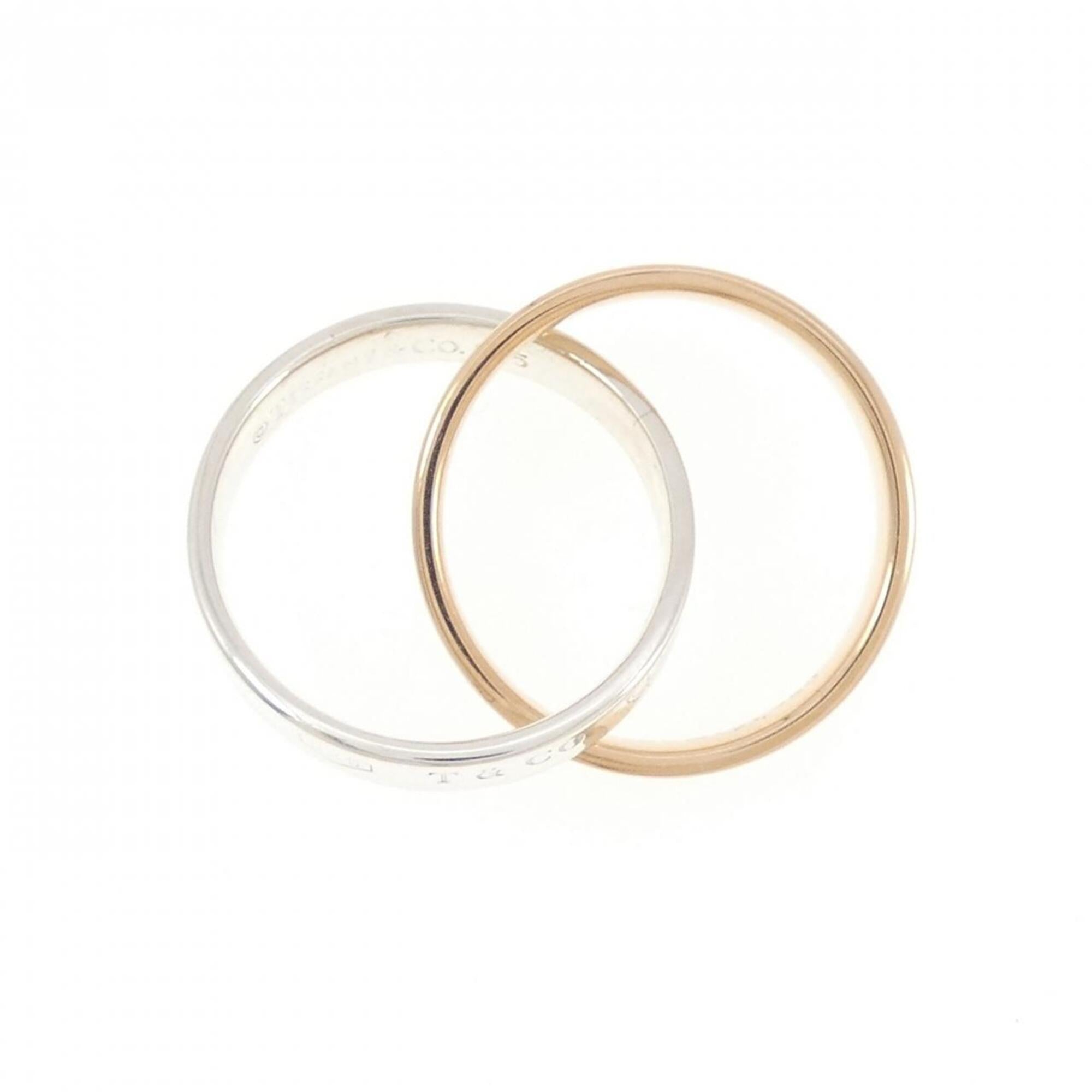Tiffany Pink Gold (18K) Silver 925 Band Ring (Pre-Owned)
