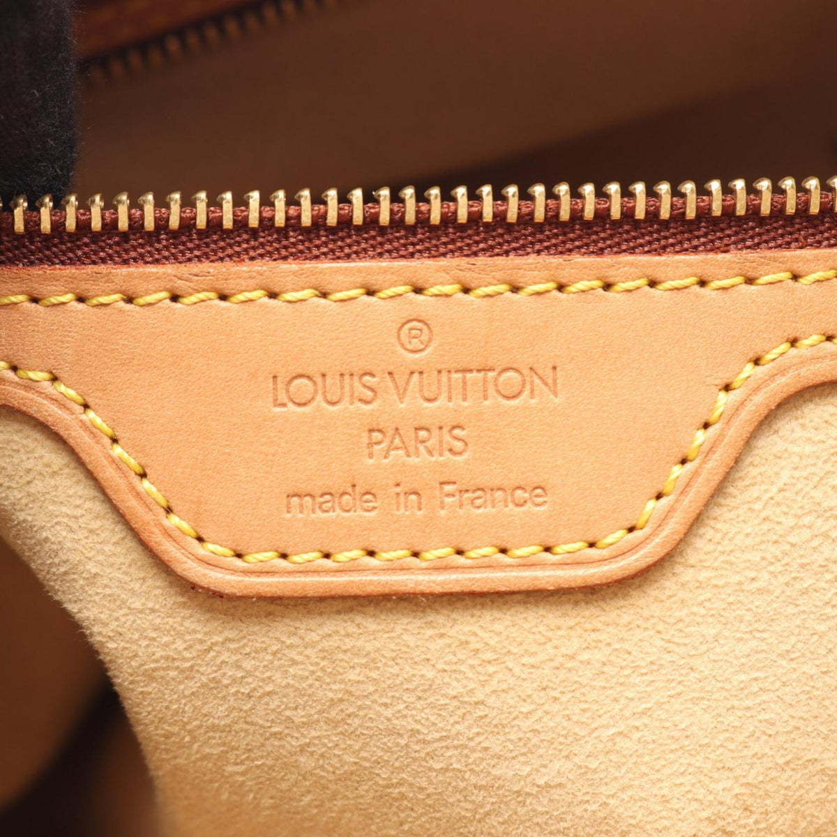 Louis Vuitton Brown Coated Canvas Leather Handbag Shoulder Bag (Pre-Owned)