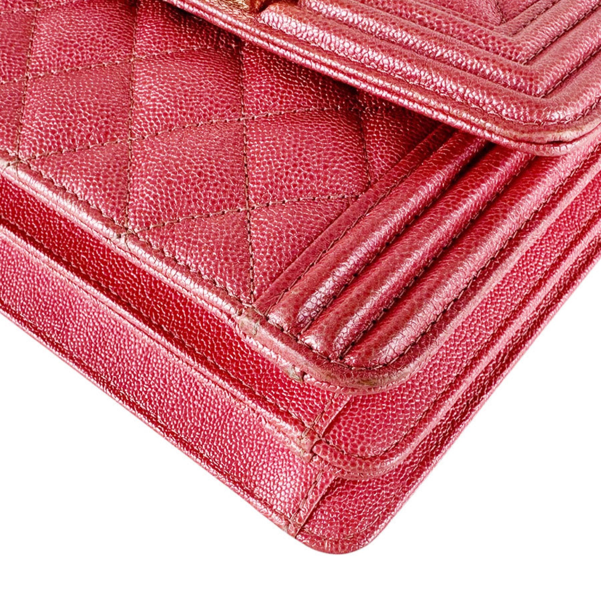 Chanel Pink Leather Shoulder Bag (Pre-Owned)