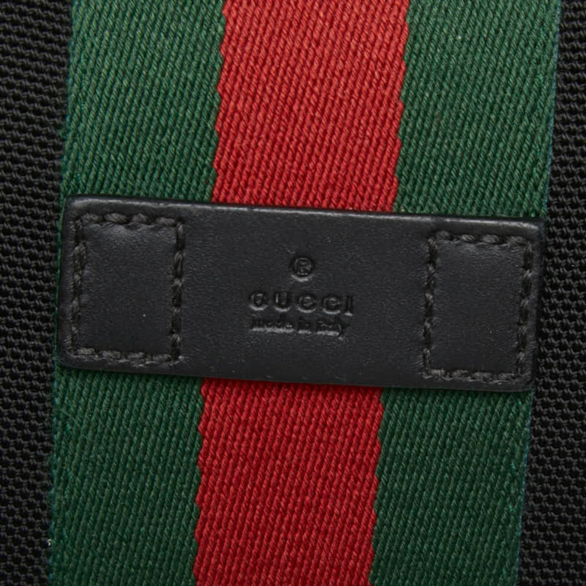 Gucci Black Canvas Leather Shoulder Bag (Pre-Owned)