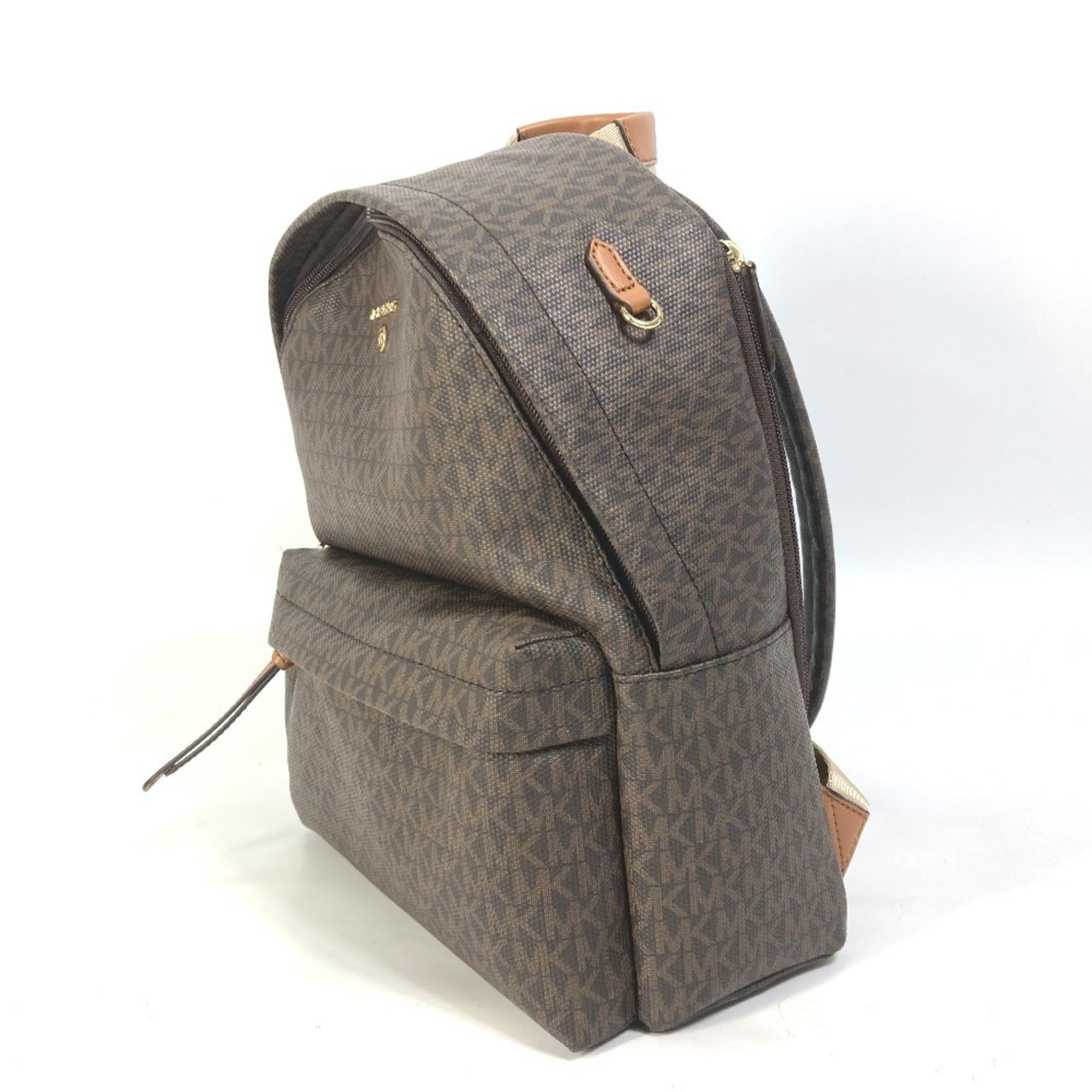 Michael Kors Brown Pvc Leather Backpack (Pre-Owned)