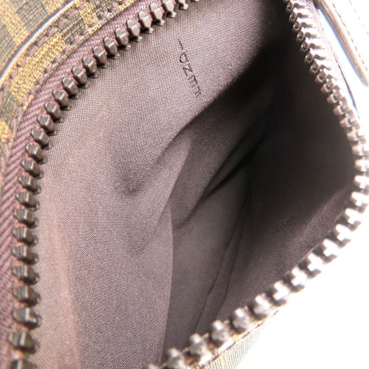 Fendi Zucchino Brown Coated Canvas Shoulder Bag (Pre-Owned)