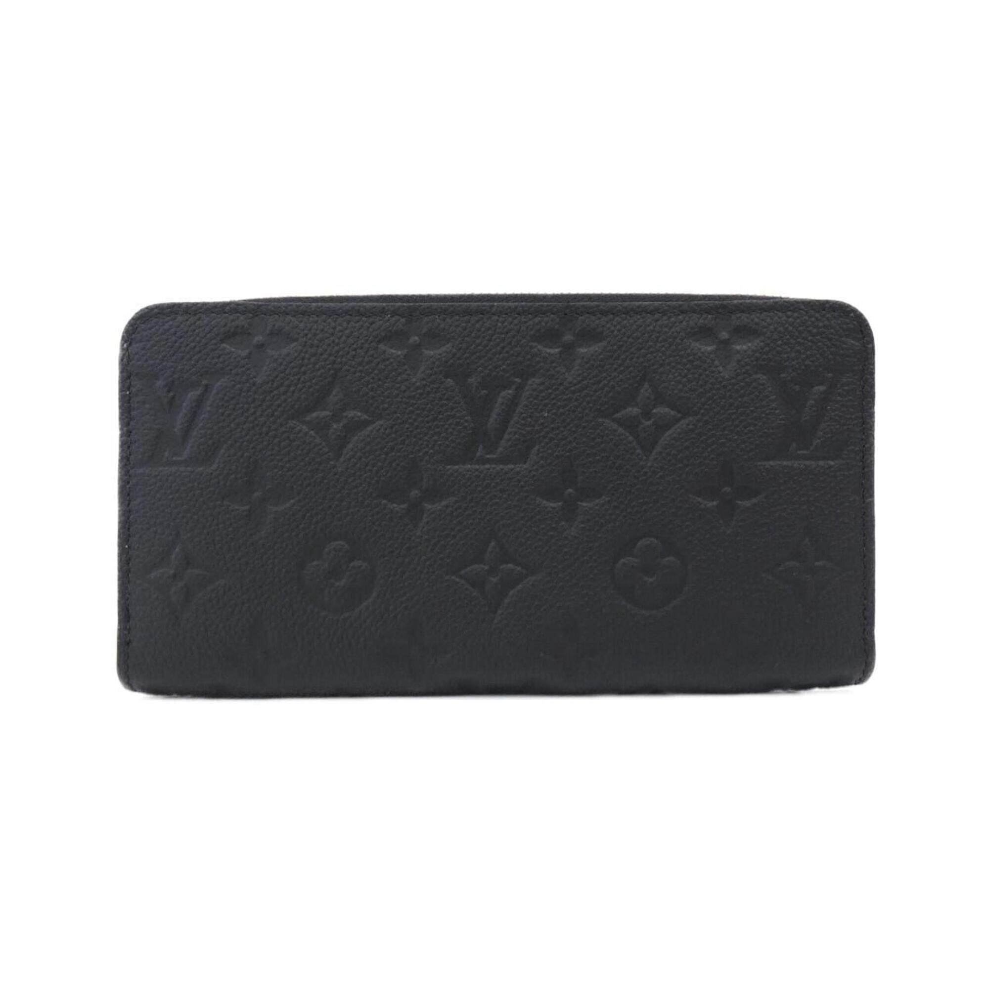 Louis Vuitton Black Leather Long Wallet (Bi-Fold) (Pre-Owned)