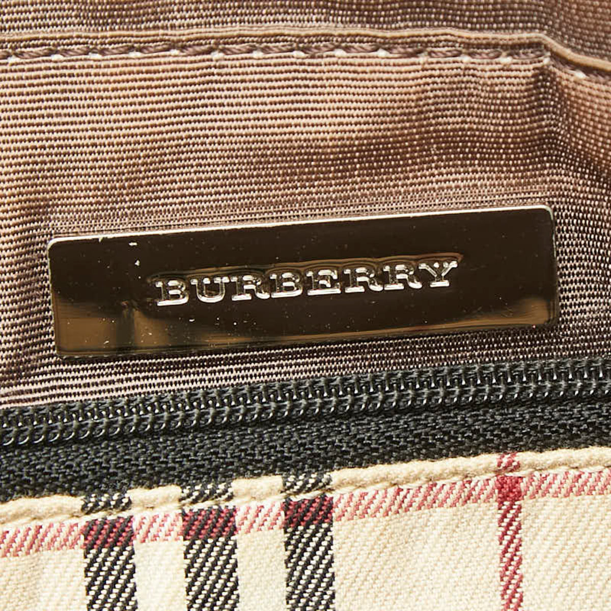 Burberry Black Leather Shoulder Bag Tote Bag (Pre-Owned)