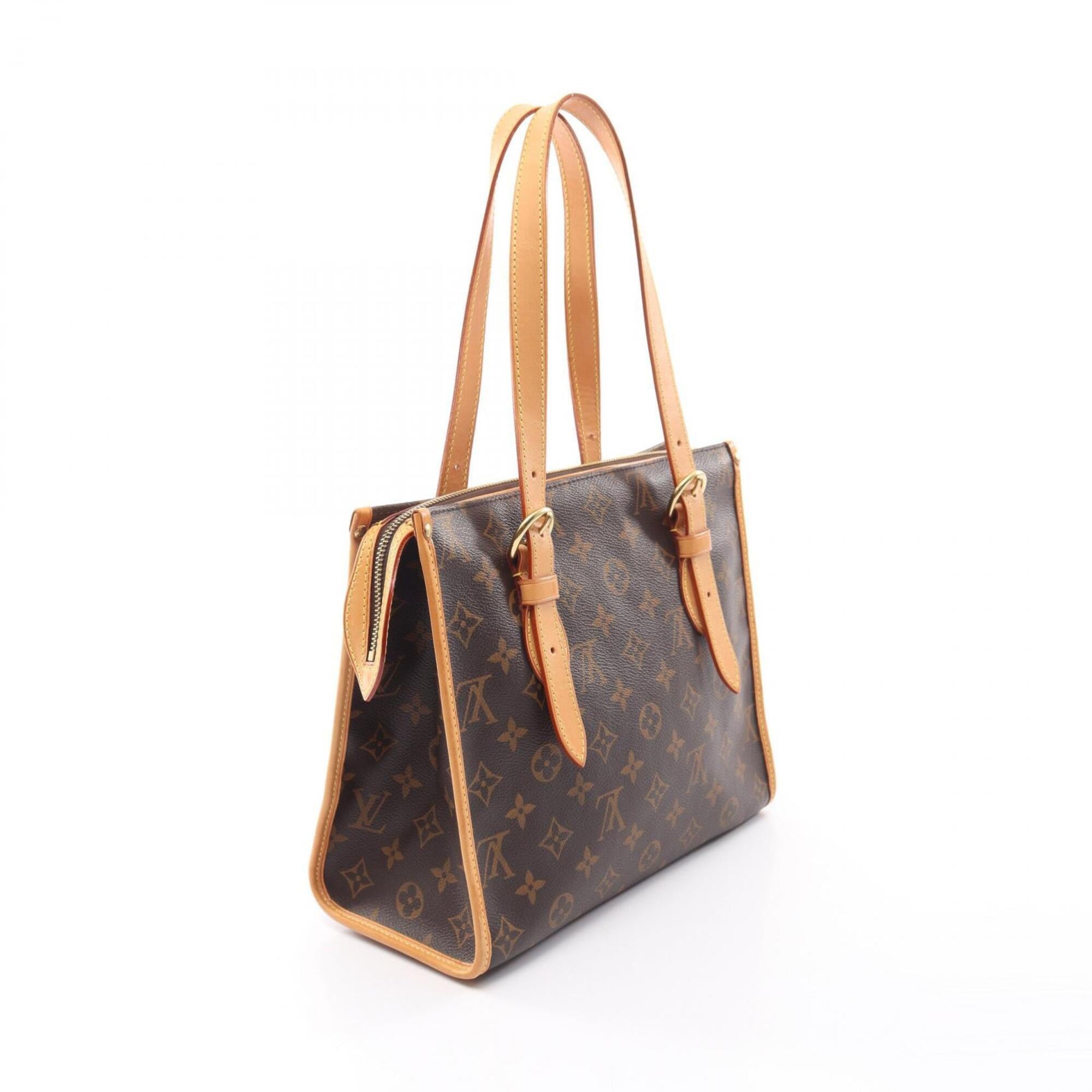 Louis Vuitton Brown Coated Canvas Leather Coated Canvas Handbag Tote Bag (Pre-Owned)