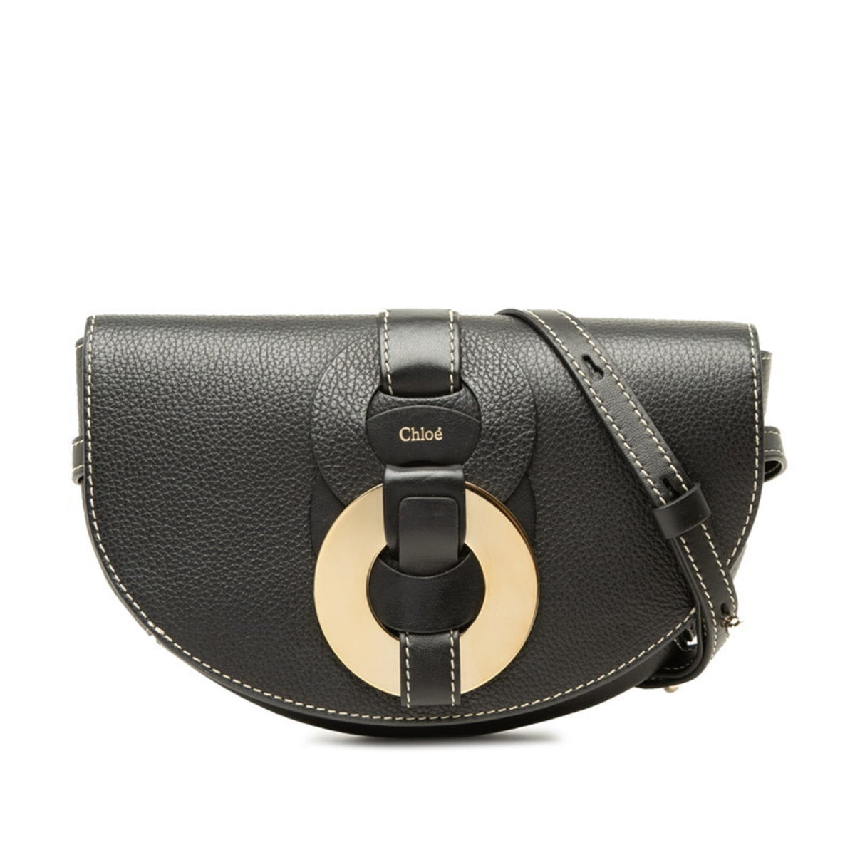 Chloé Black Leather Shoulder Bag (Pre-Owned)