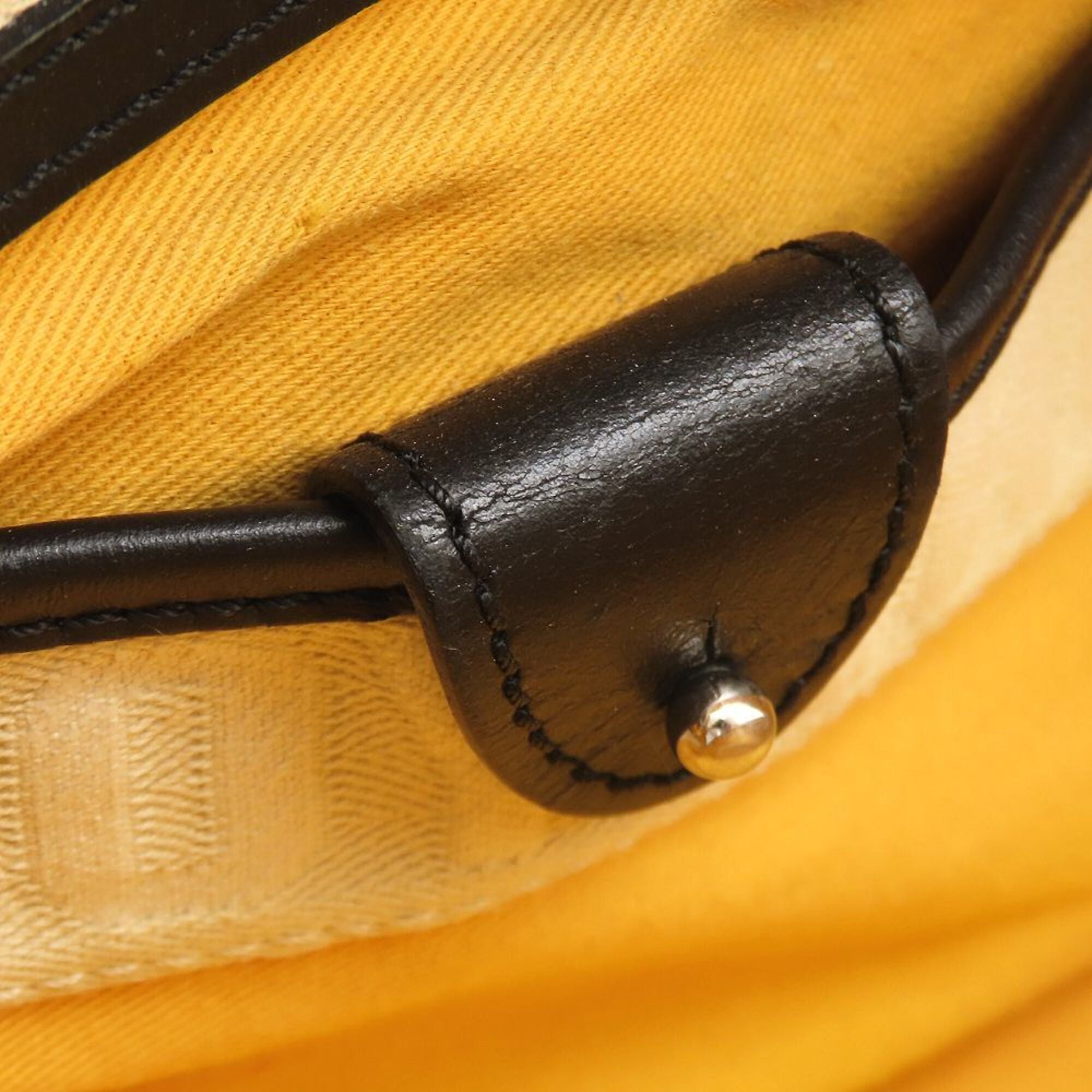 Goyard Black Brown Coated Canvas Handbag (Pre-Owned)
