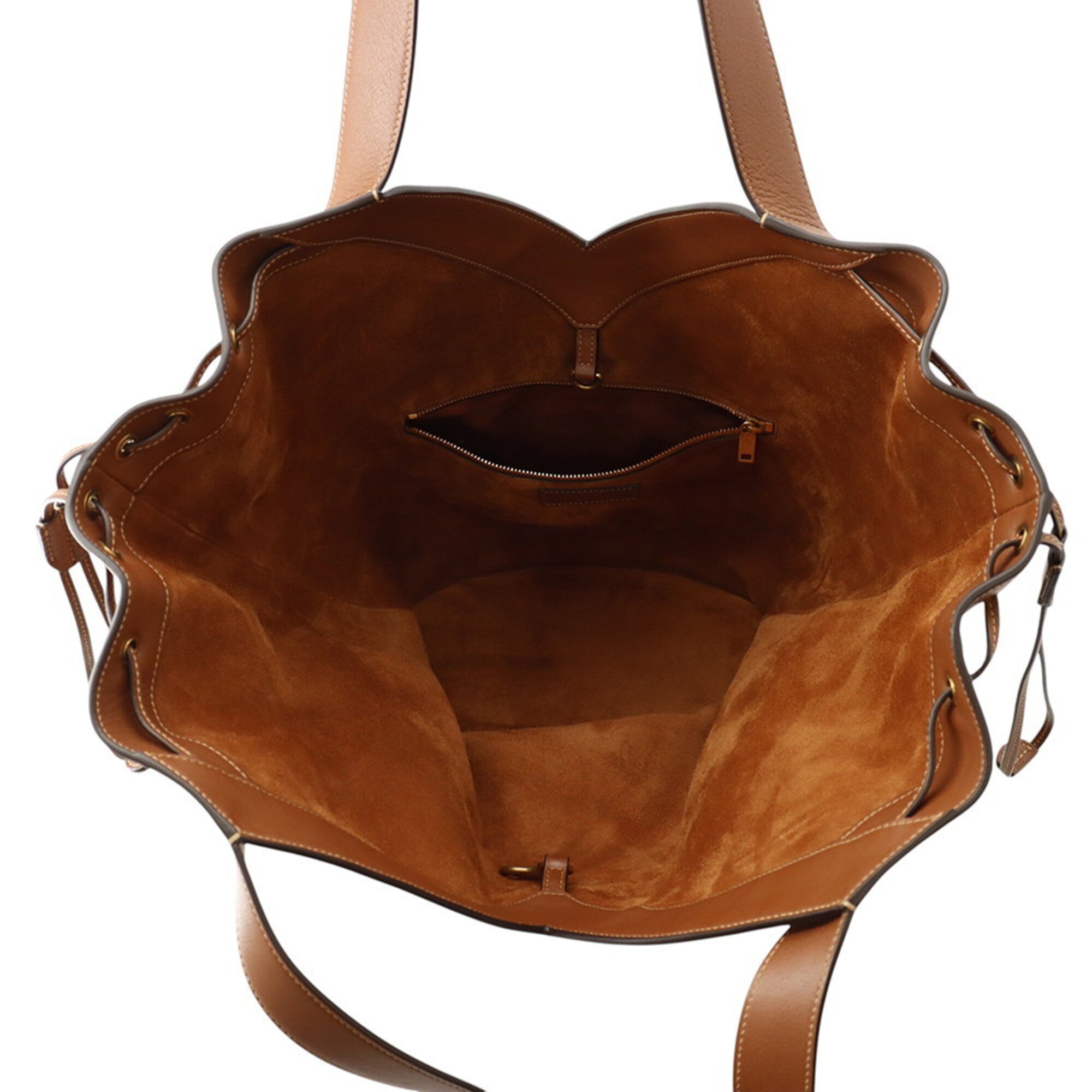 Yves Saint Laurent Brown Leather Handbag Tote Bag (Pre-Owned)