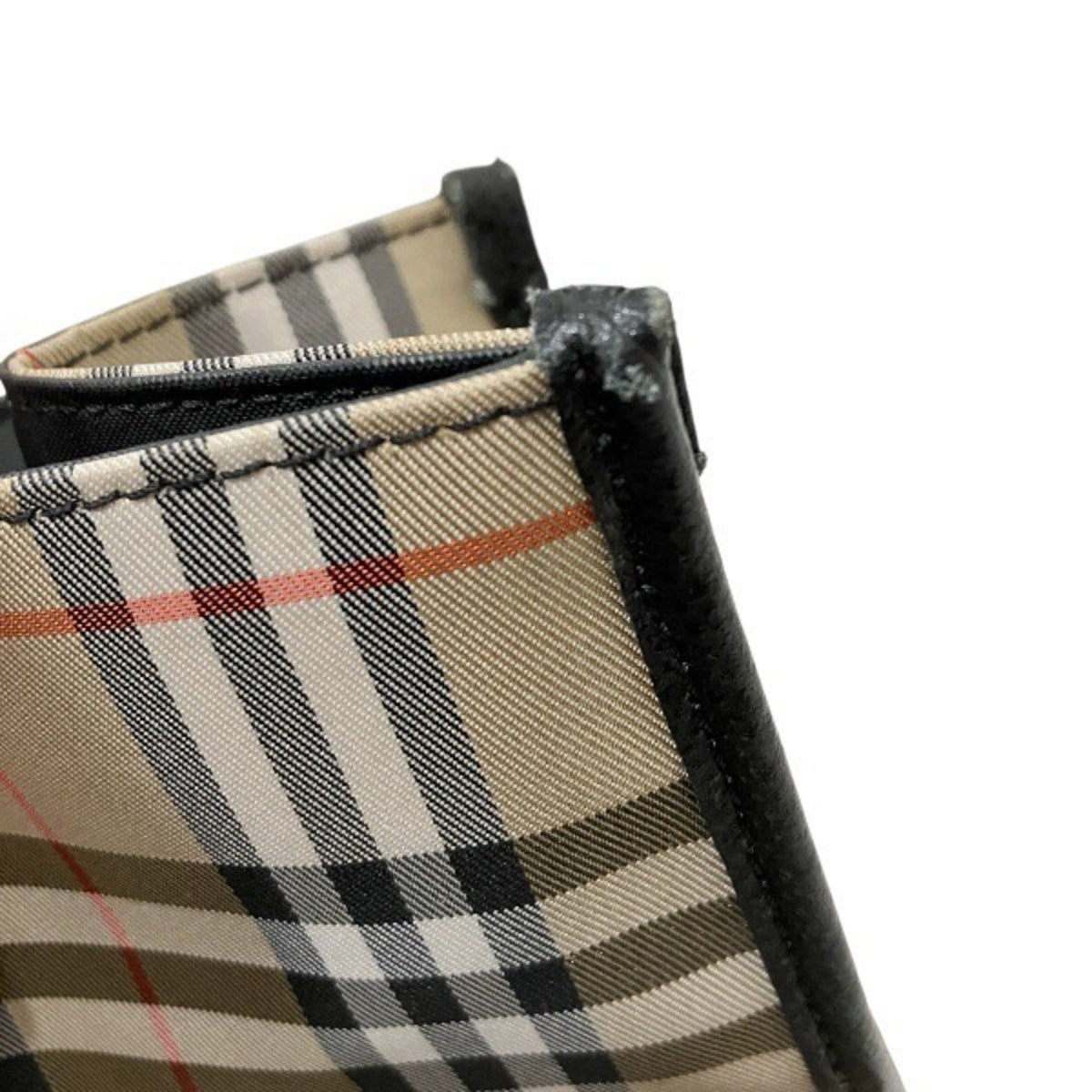 Burberry Beige Black Nylon Tote Bag (Pre-Owned)