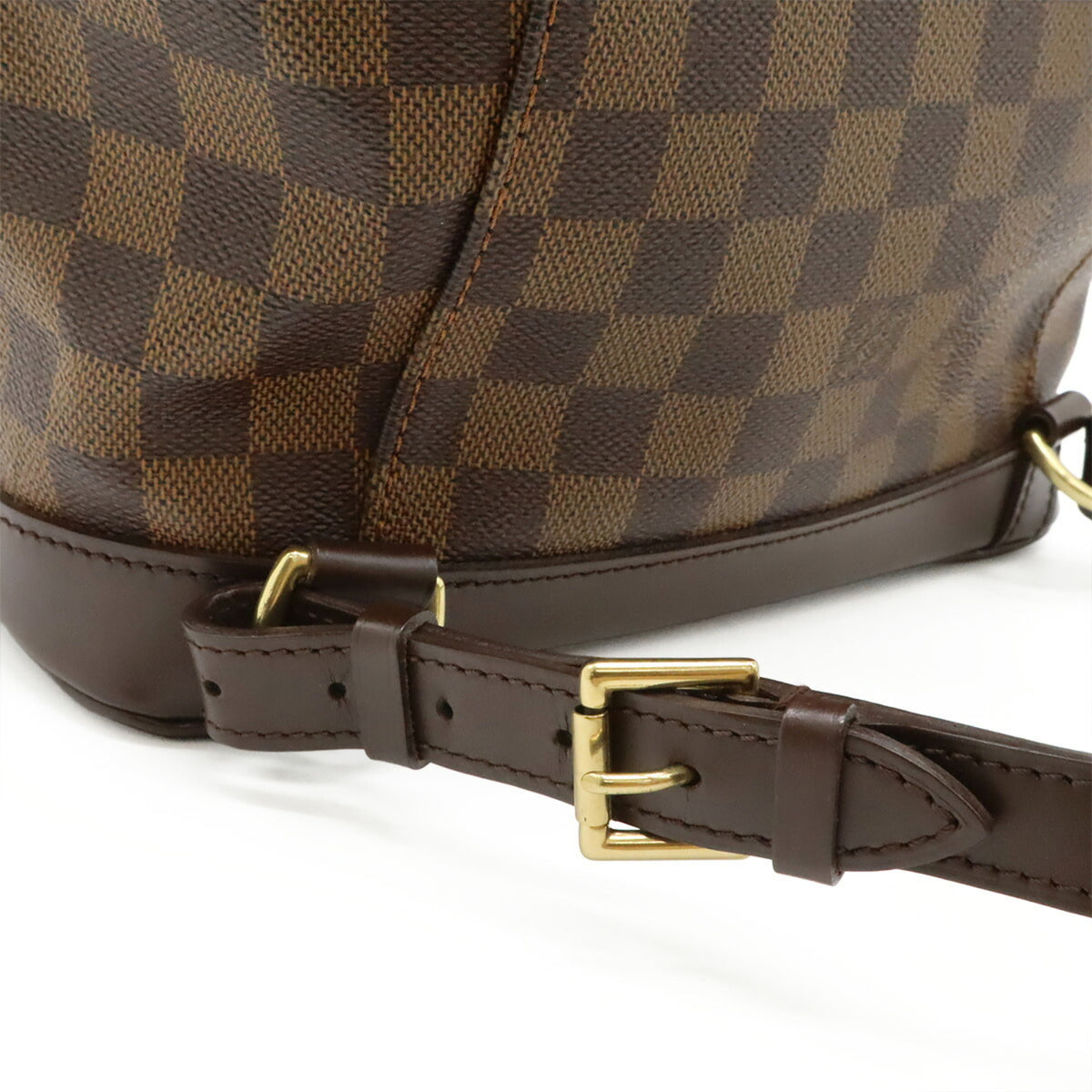 Louis Vuitton Brown Damier Canvas White Pvc Backpack Shoulder Bag (Pre-Owned)