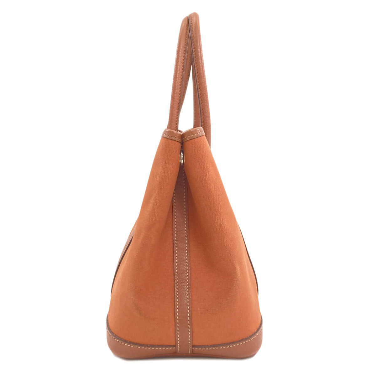 Hermes Brown Orange Canvas Negonda Leather Handbag (Pre-Owned)