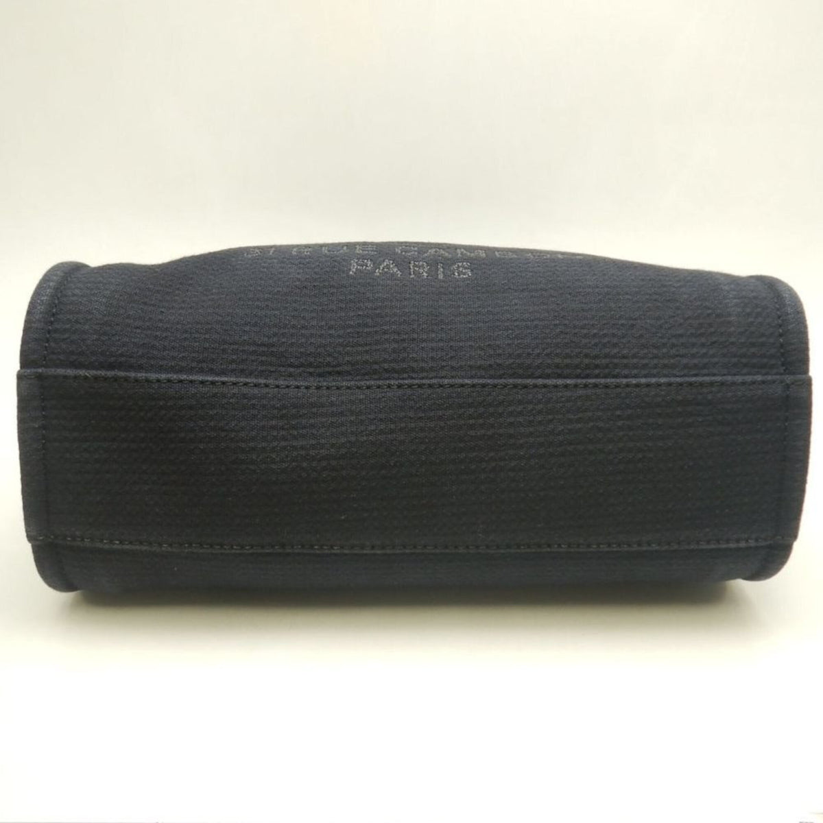 Chanel Black Canvas Leather Tote Bag (Pre-Owned)