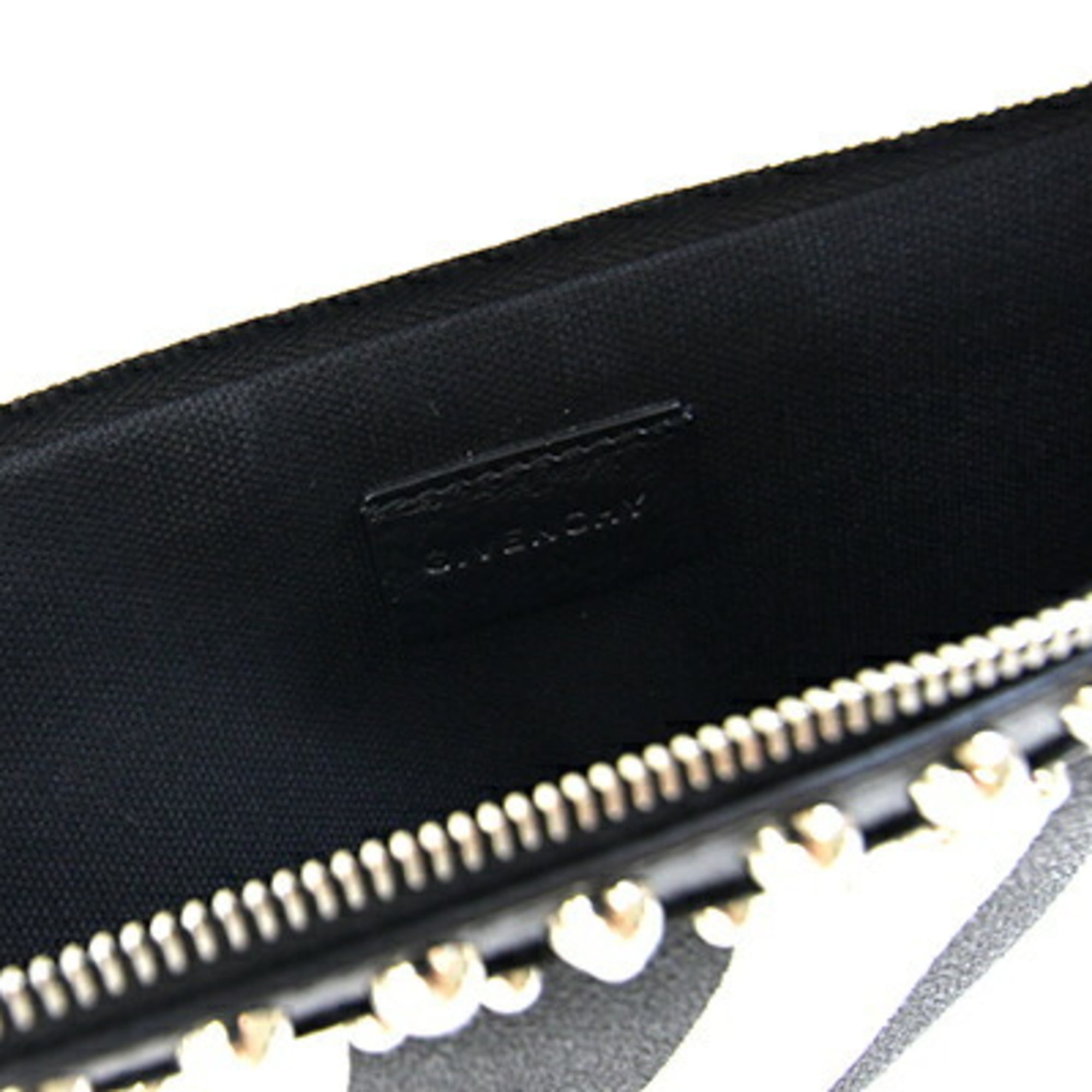 Givenchy Black White Pvc Leather Clutch Bag (Pre-Owned)