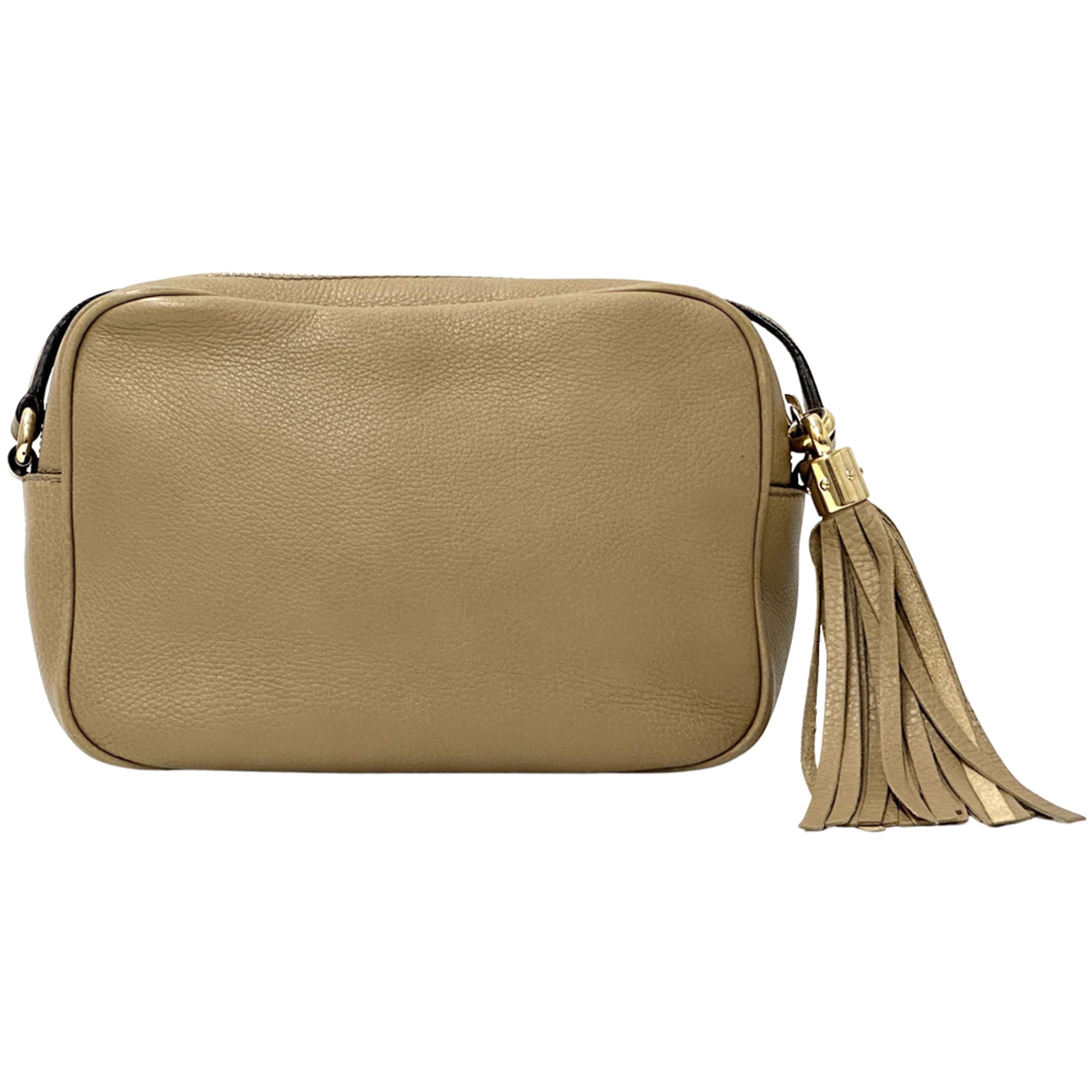 Gucci Beige Leather Handbag Shoulder Bag (Pre-Owned)