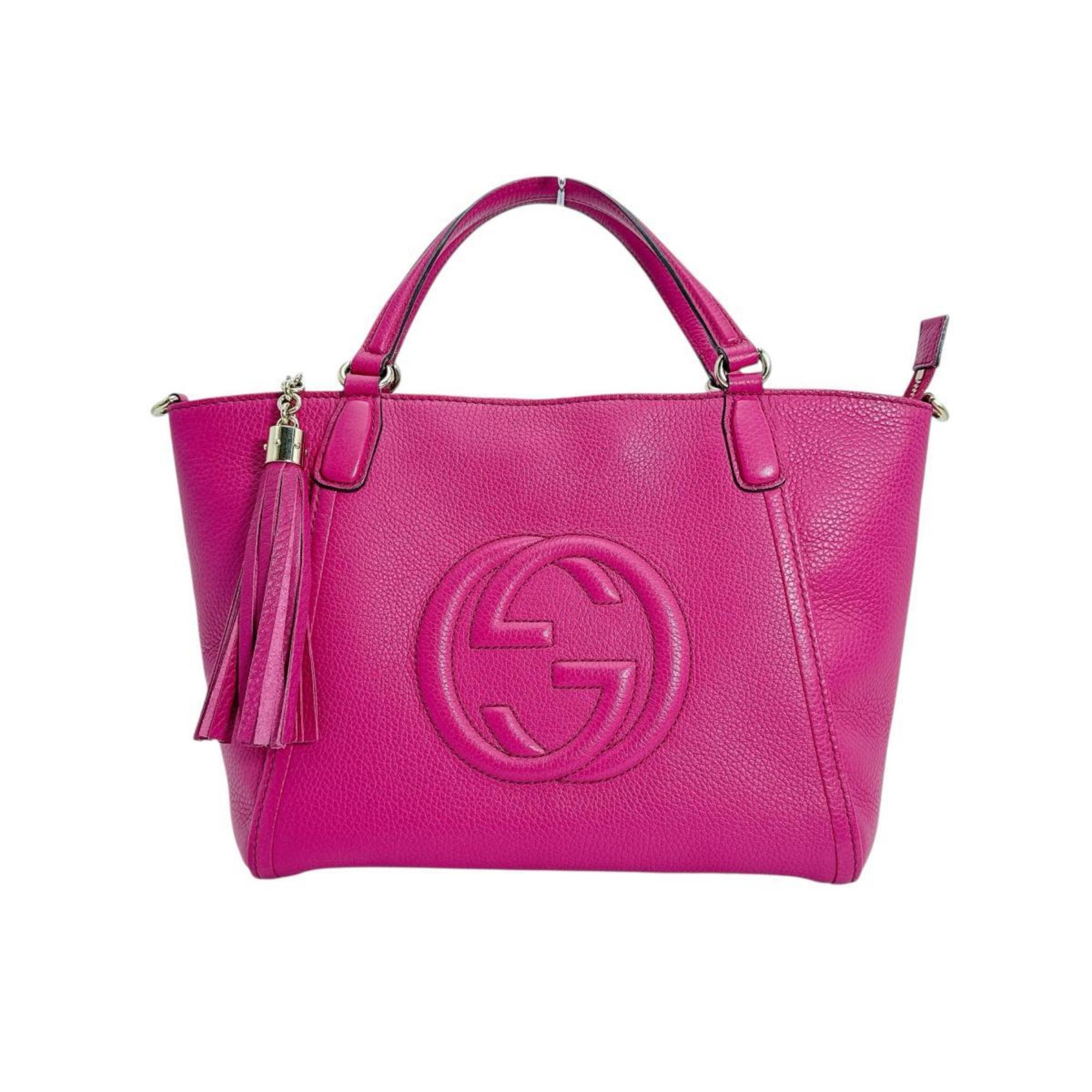 Gucci Pink Leather Handbag (Pre-Owned)
