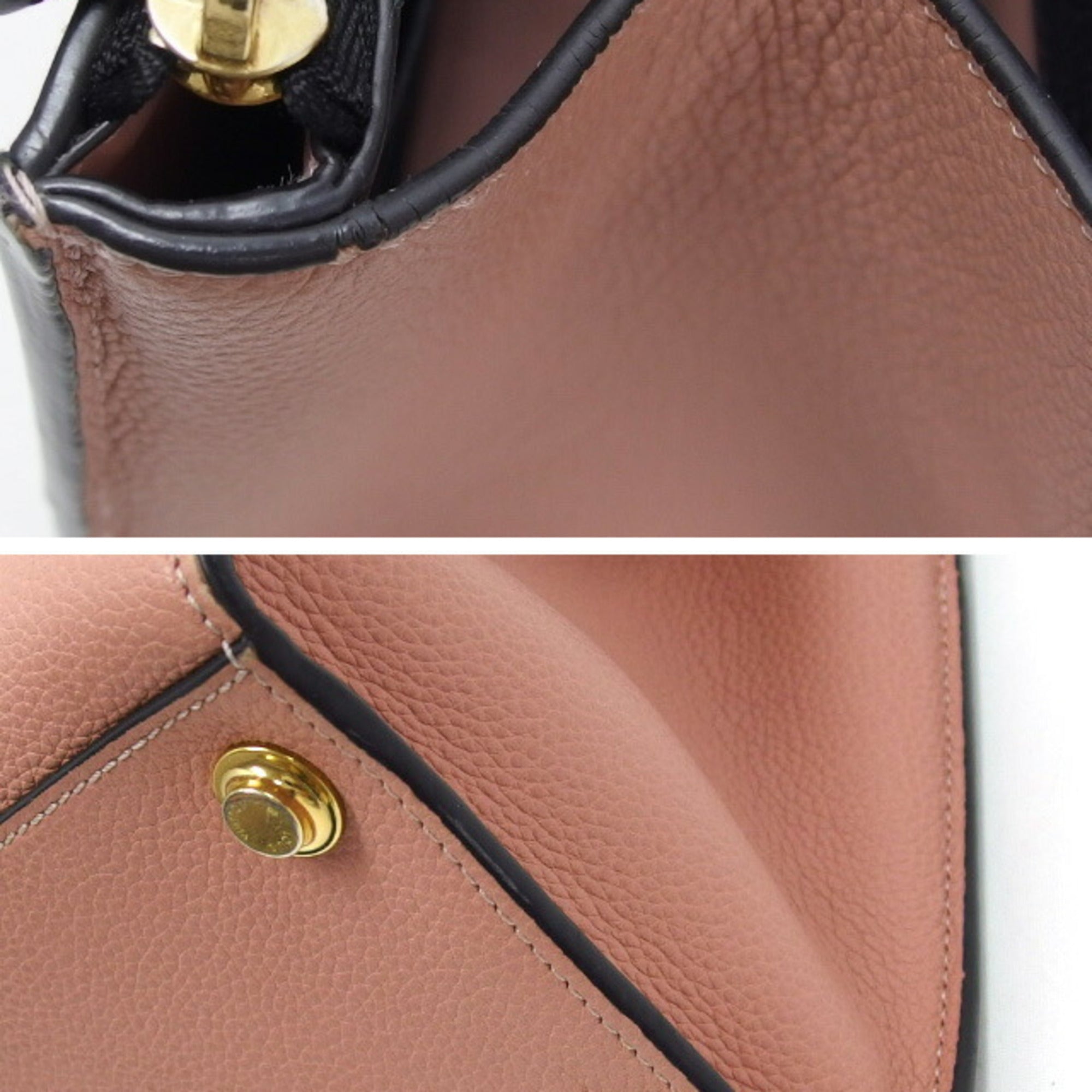 Louis Vuitton Magnolia Noir Leather Handbag Shoulder Bag (Pre-Owned)