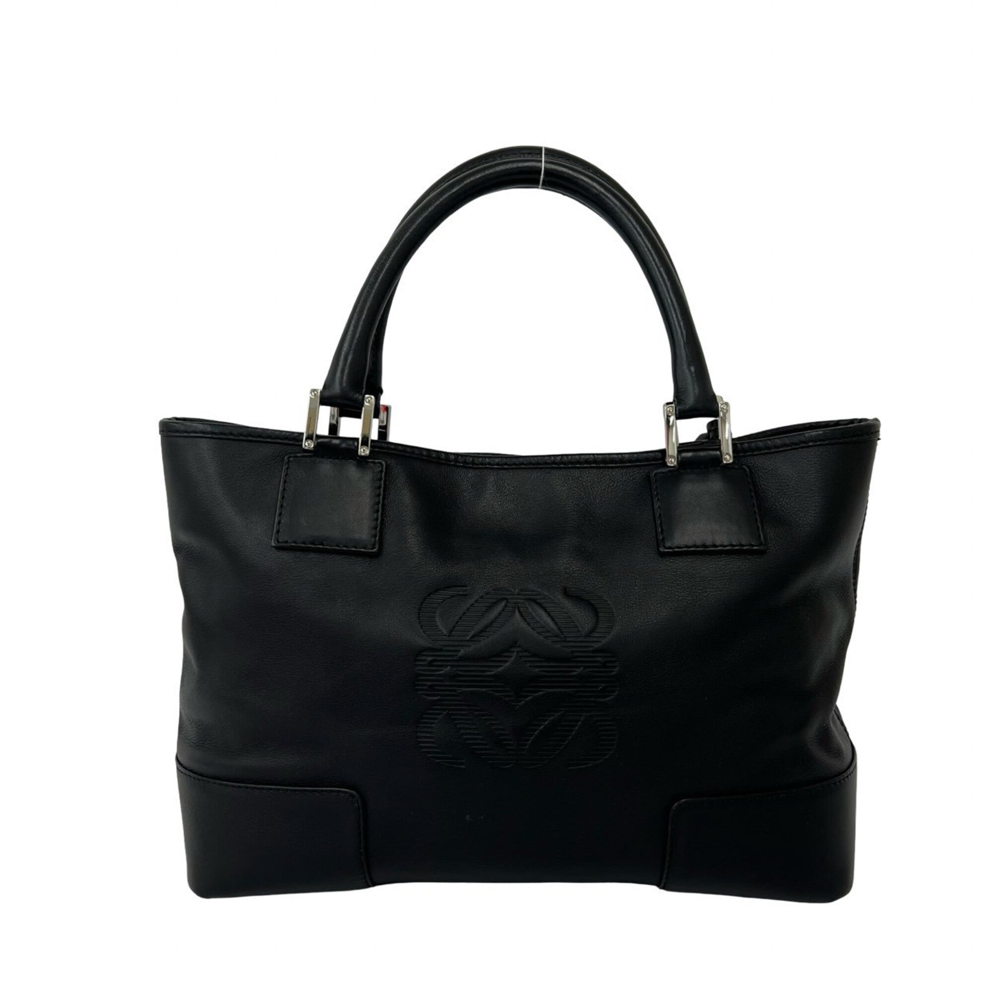 Loewe Black Leather Handbag Tote Bag (Pre-Owned)