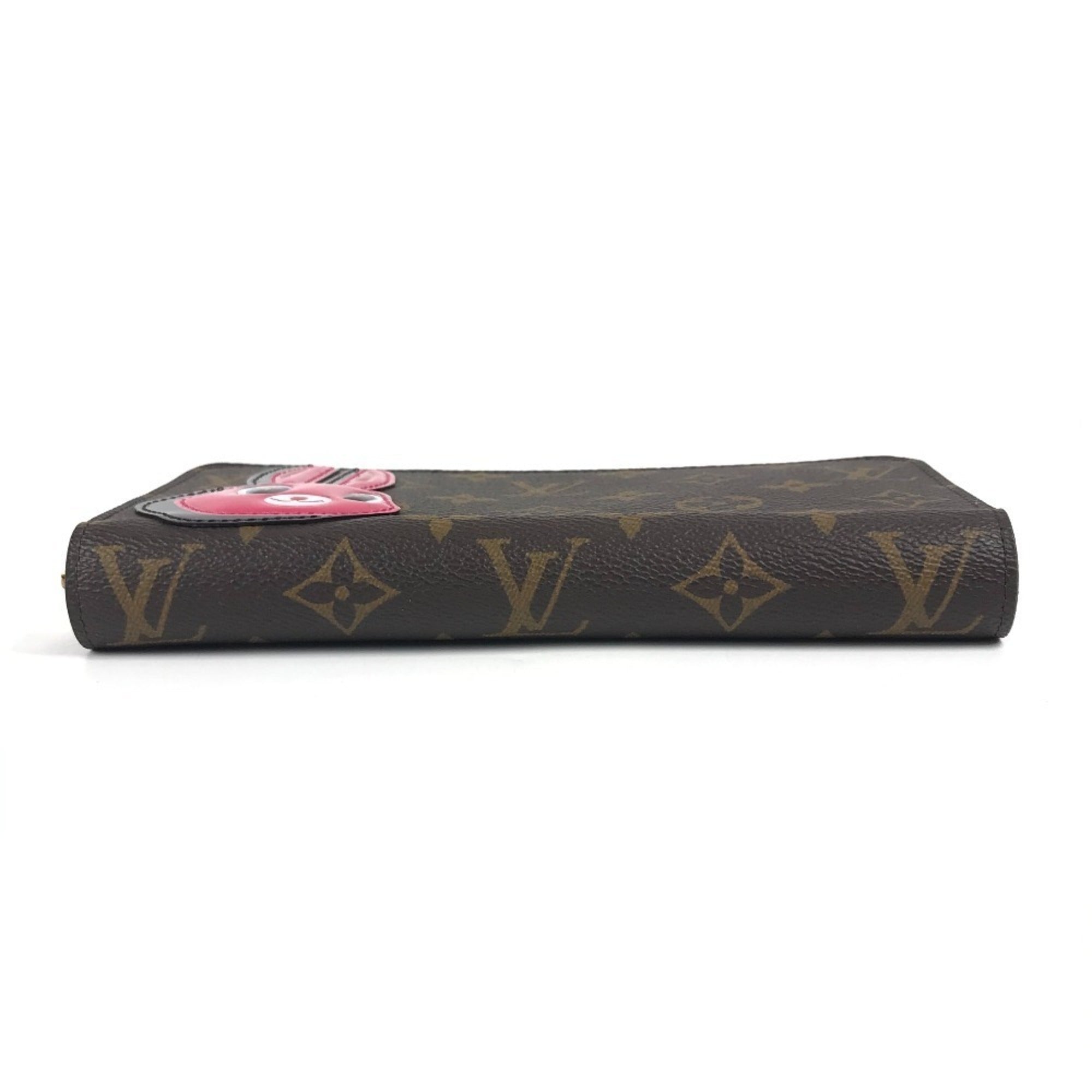 Louis Vuitton Brown Pink Monogram Long Wallet (Bi-Fold) (Pre-Owned)