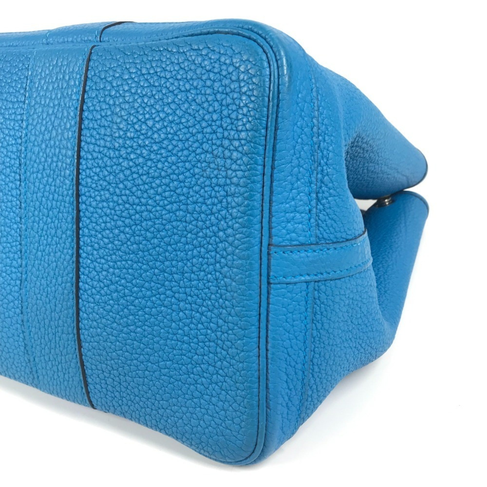 Hermes Bicolor Blue Negonda Leather Handbag Shoulder Bag Tote Bag (Pre-Owned)