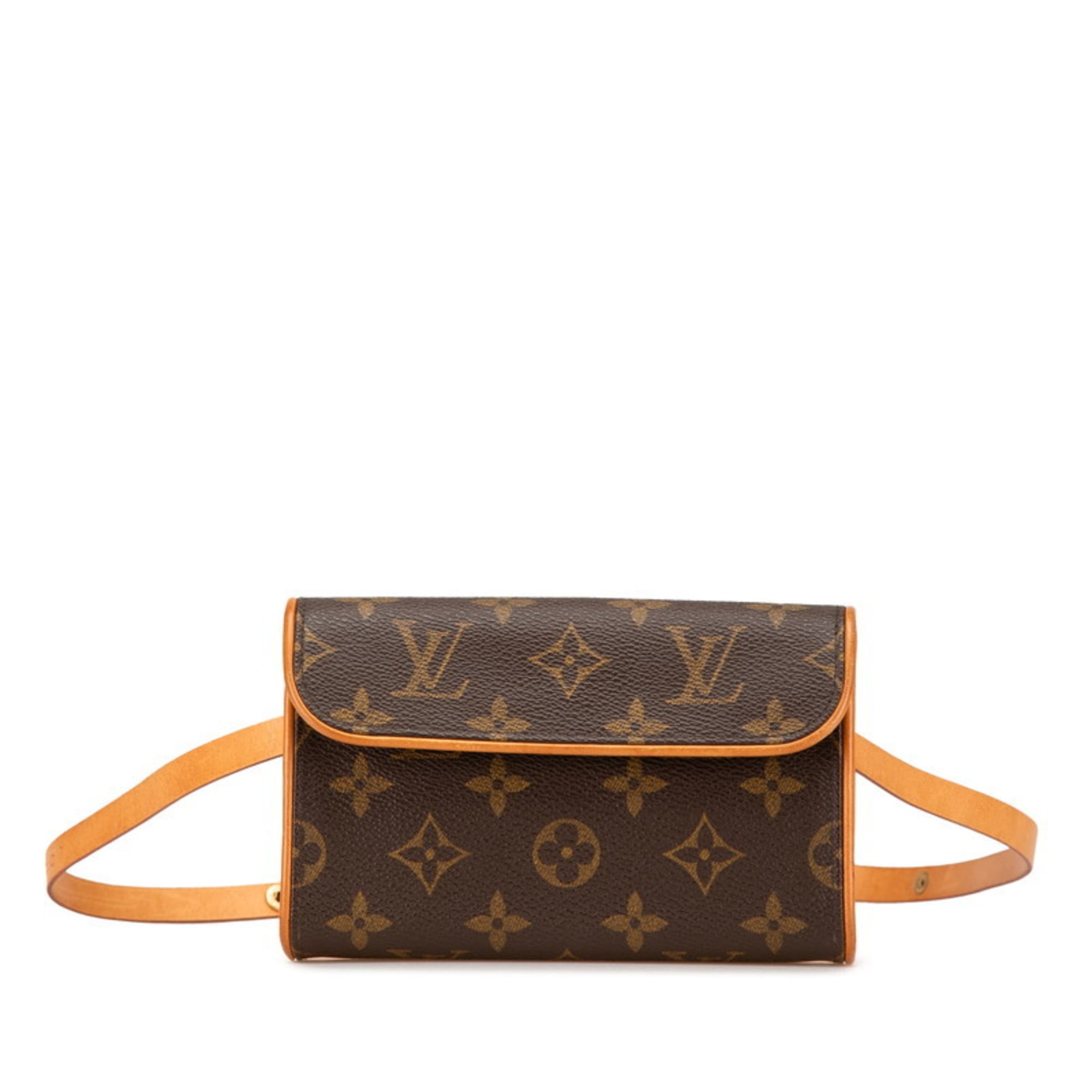 Louis Vuitton Brown Pvc Leather Pochette Sling Bag (Pre-Owned)