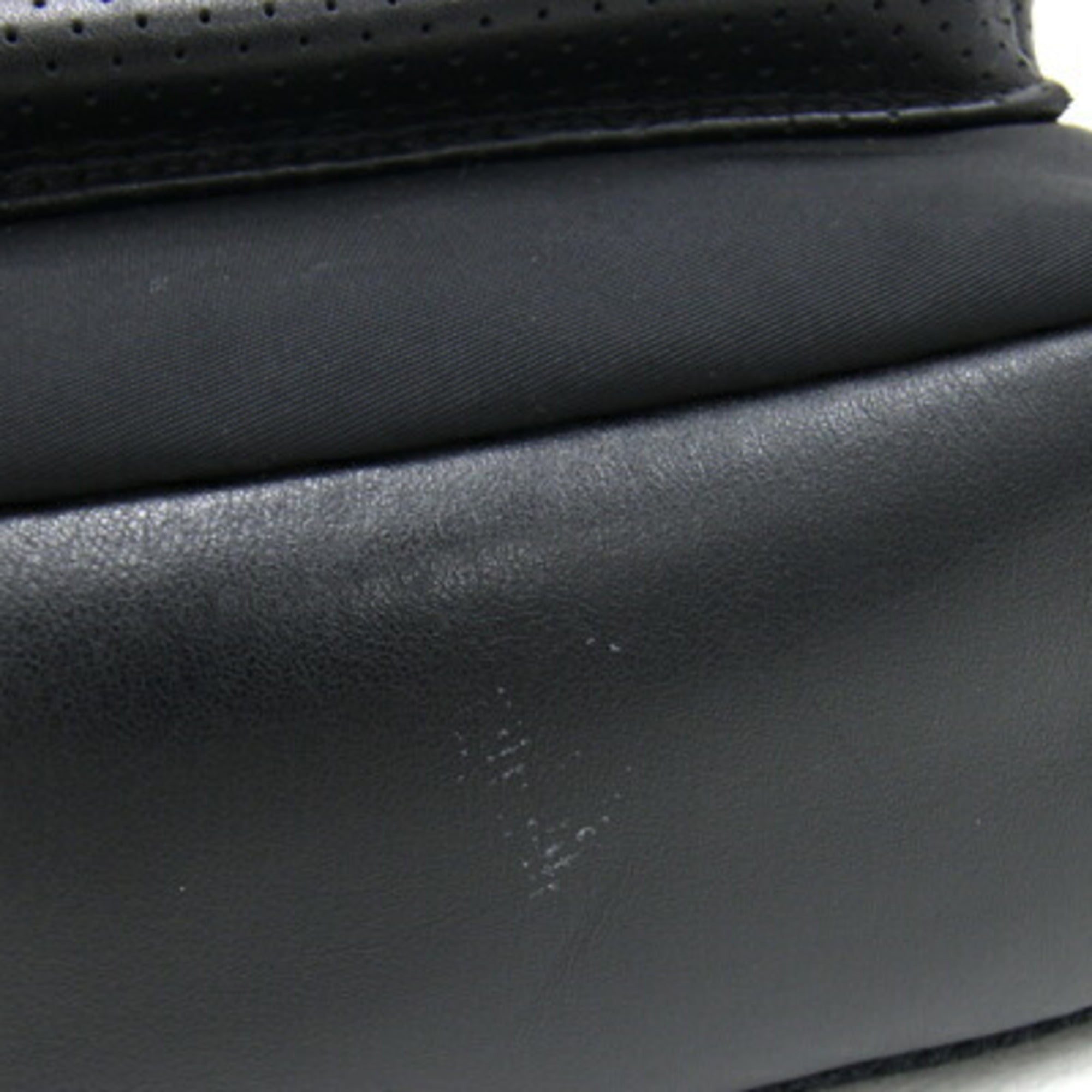 Coach Black Brown Leather Nylon Sling Bag (Pre-Owned)
