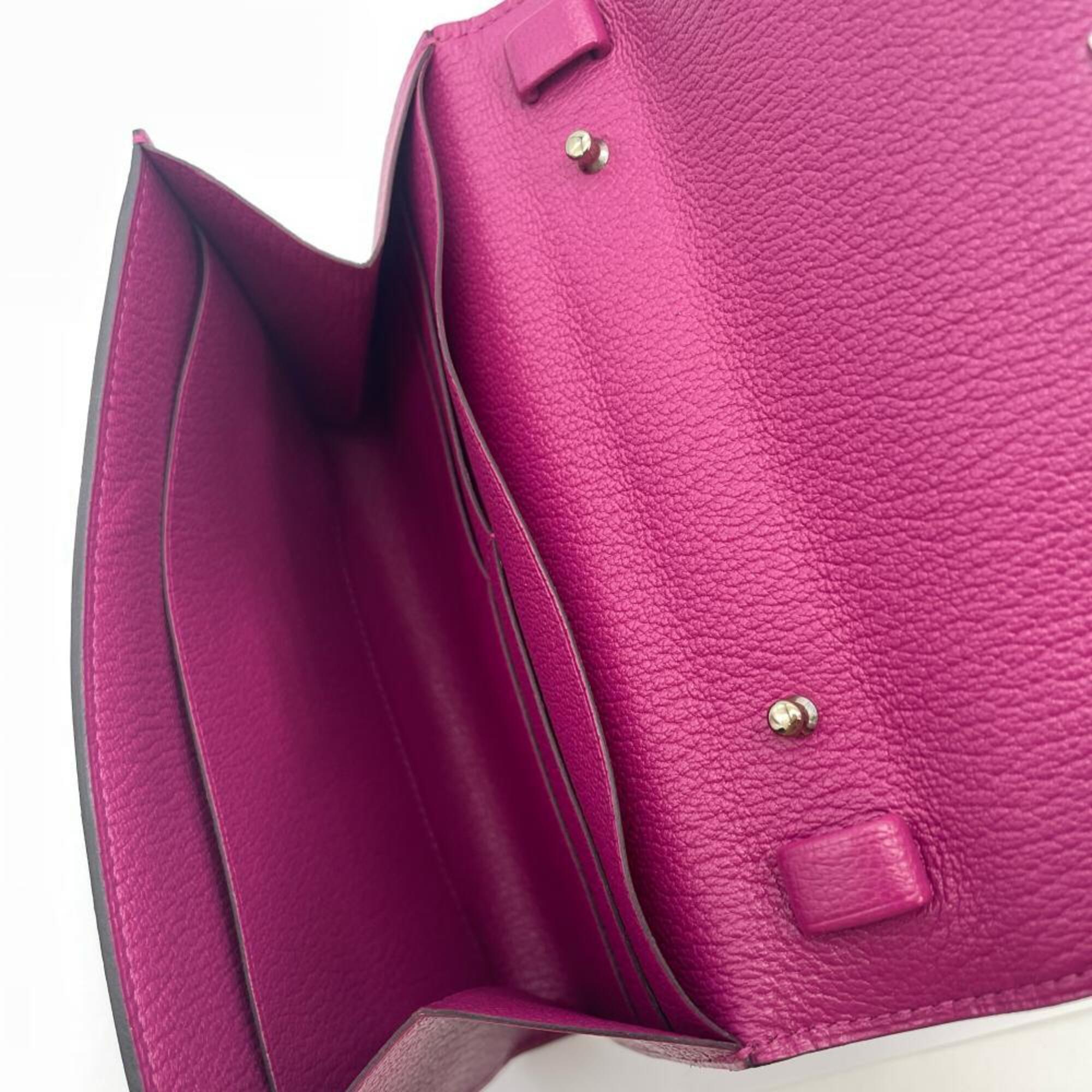Hermes Rose Purple Chevre Leather Shoulder Bag (Pre-Owned)