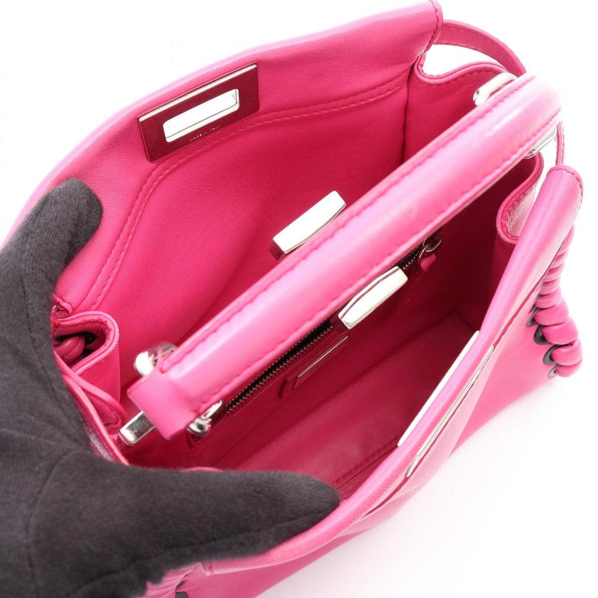 Fendi Pink Leather Handbag (Pre-Owned)