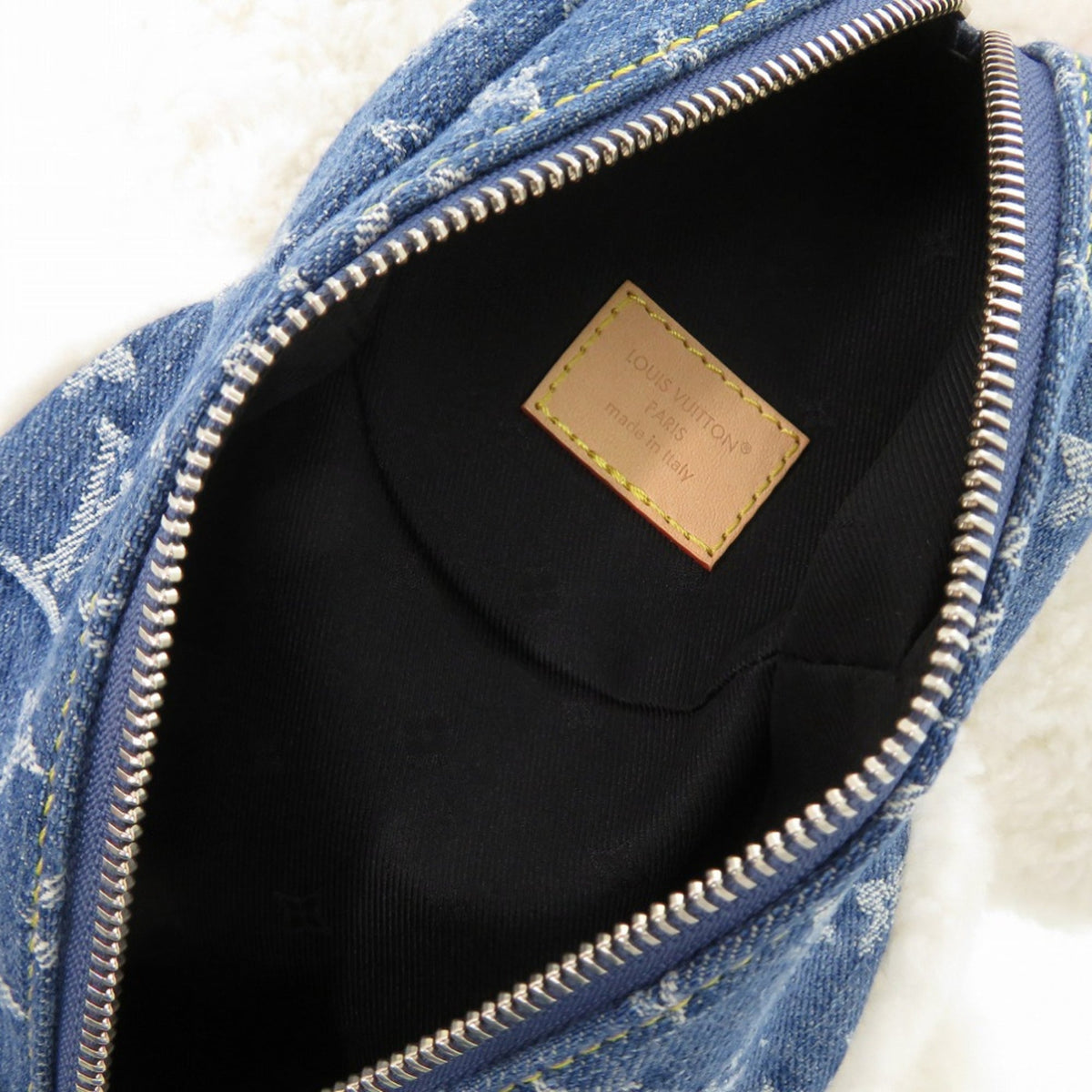 Louis Vuitton Blue White Monogram Denim Backpack (Pre-Owned)