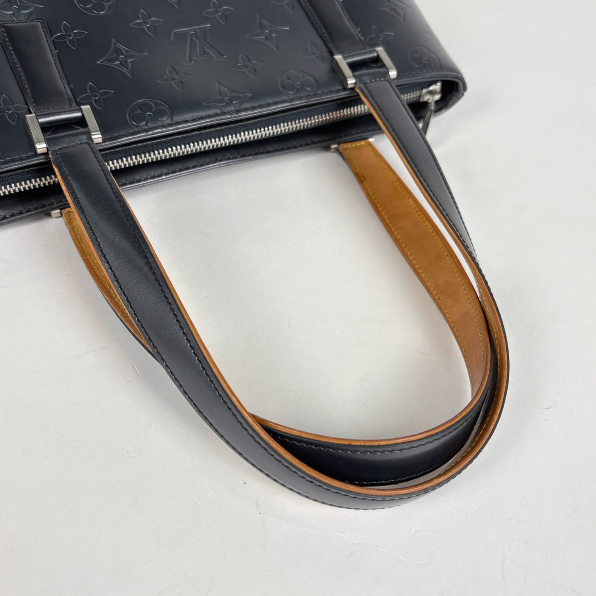 Louis Vuitton Monogram Mat Blue Monogram Mat Tote Bag (Pre-Owned)