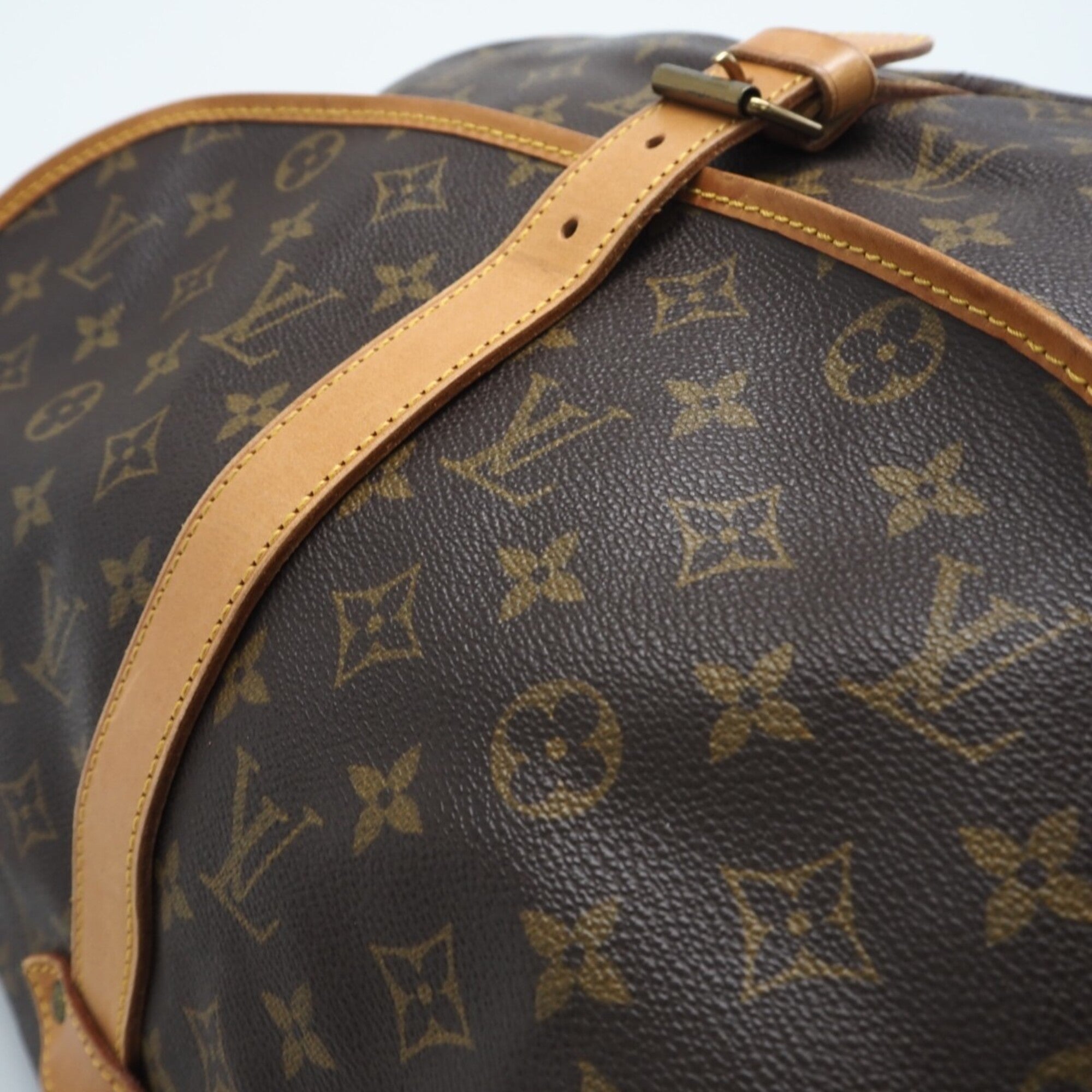 Louis Vuitton Monogram Brown Coated Canvas Leather Shoulder Bag (Pre-Owned)