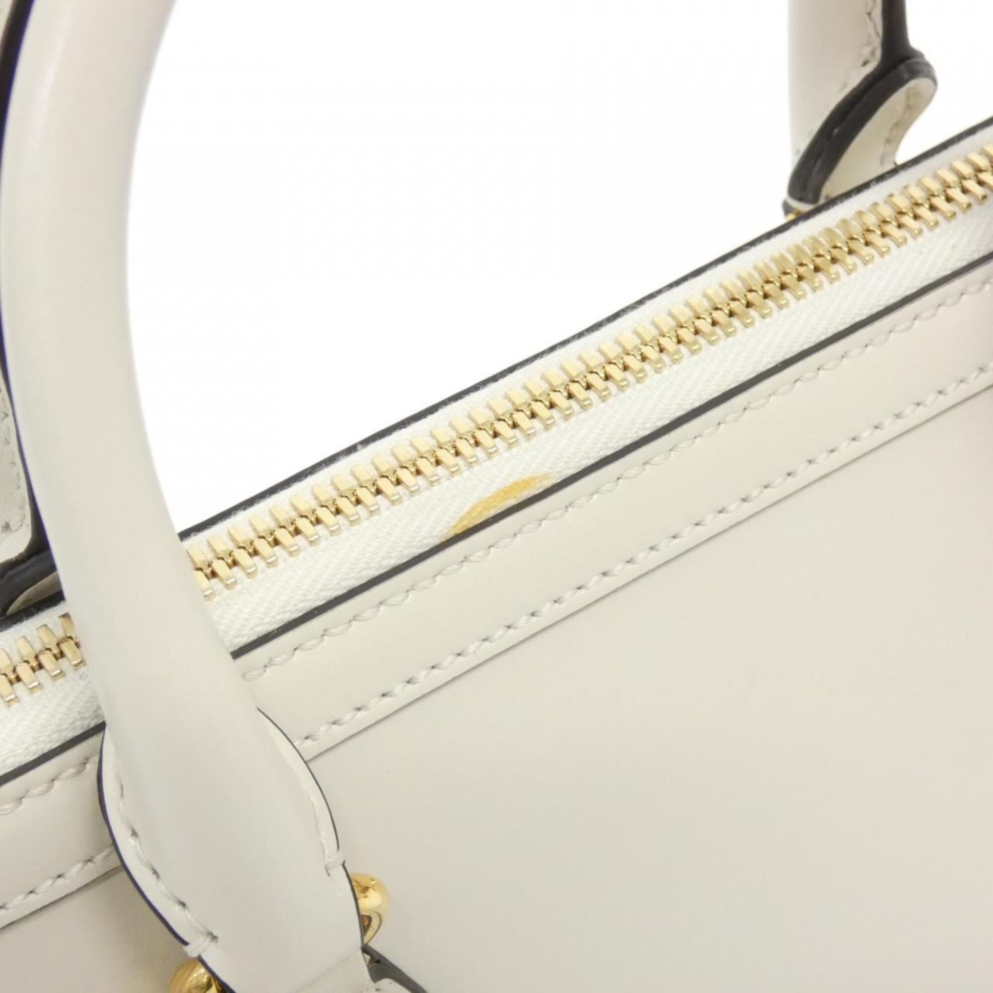 Gucci Horsebit White Leather Handbag (Pre-Owned)