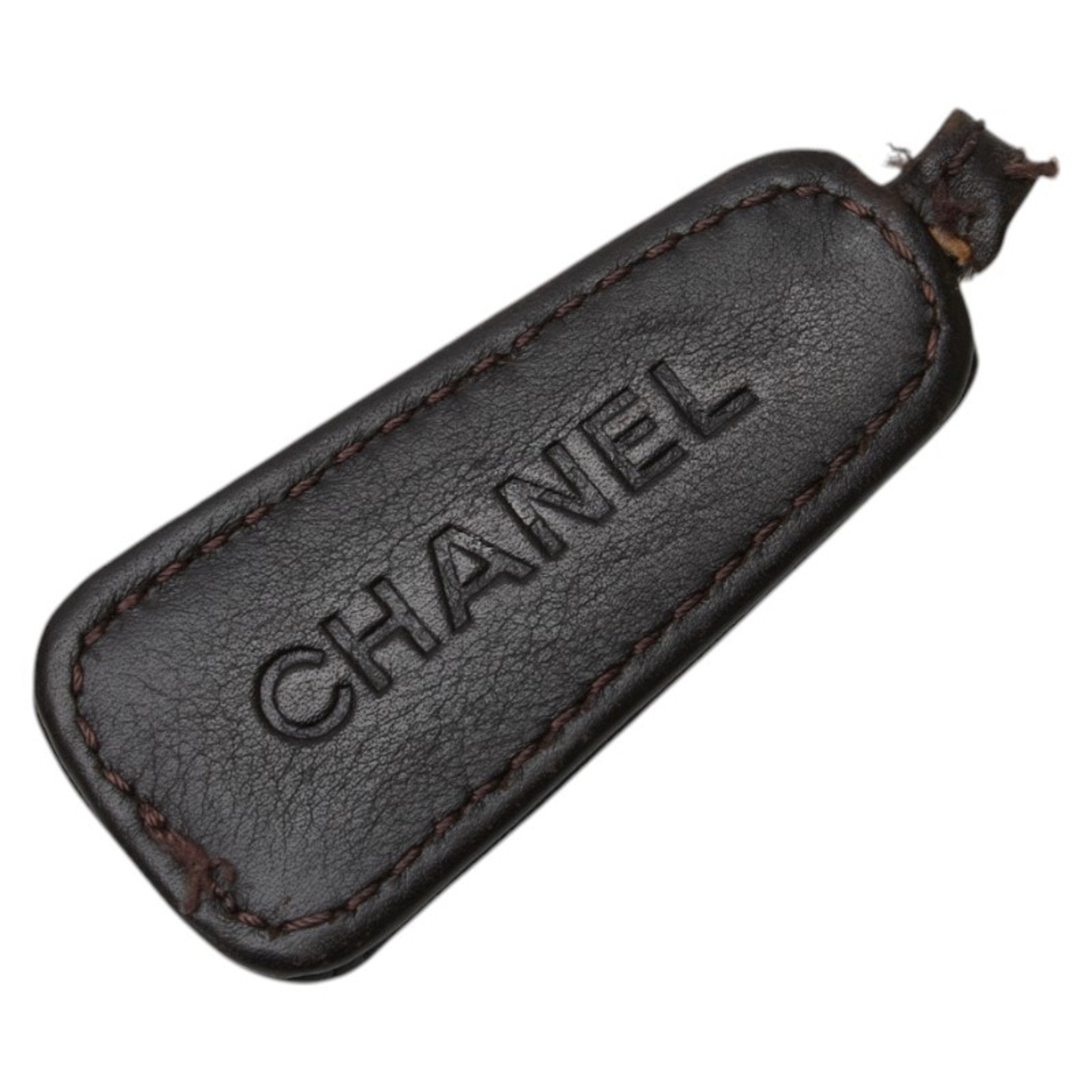 Chanel Brown Leather Shoulder Bag Tote Bag (Pre-Owned)