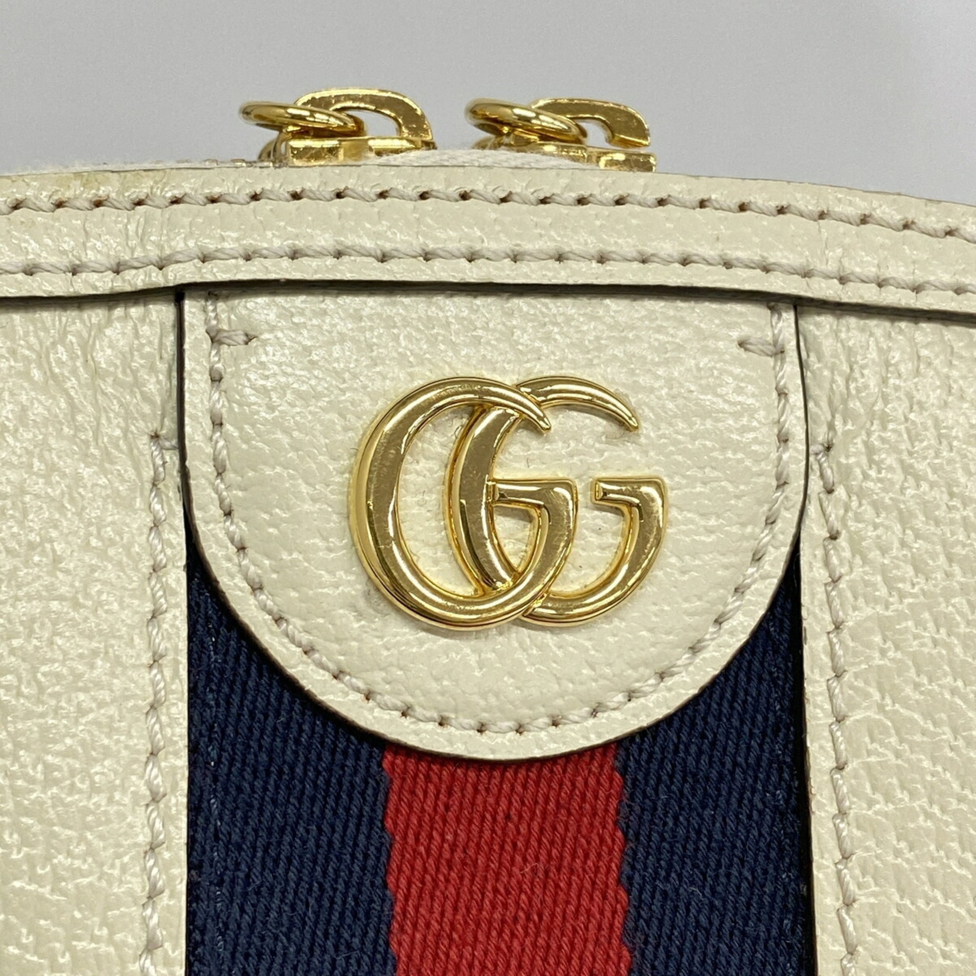 Gucci Ivory Leather Shoulder Bag (Pre-Owned)