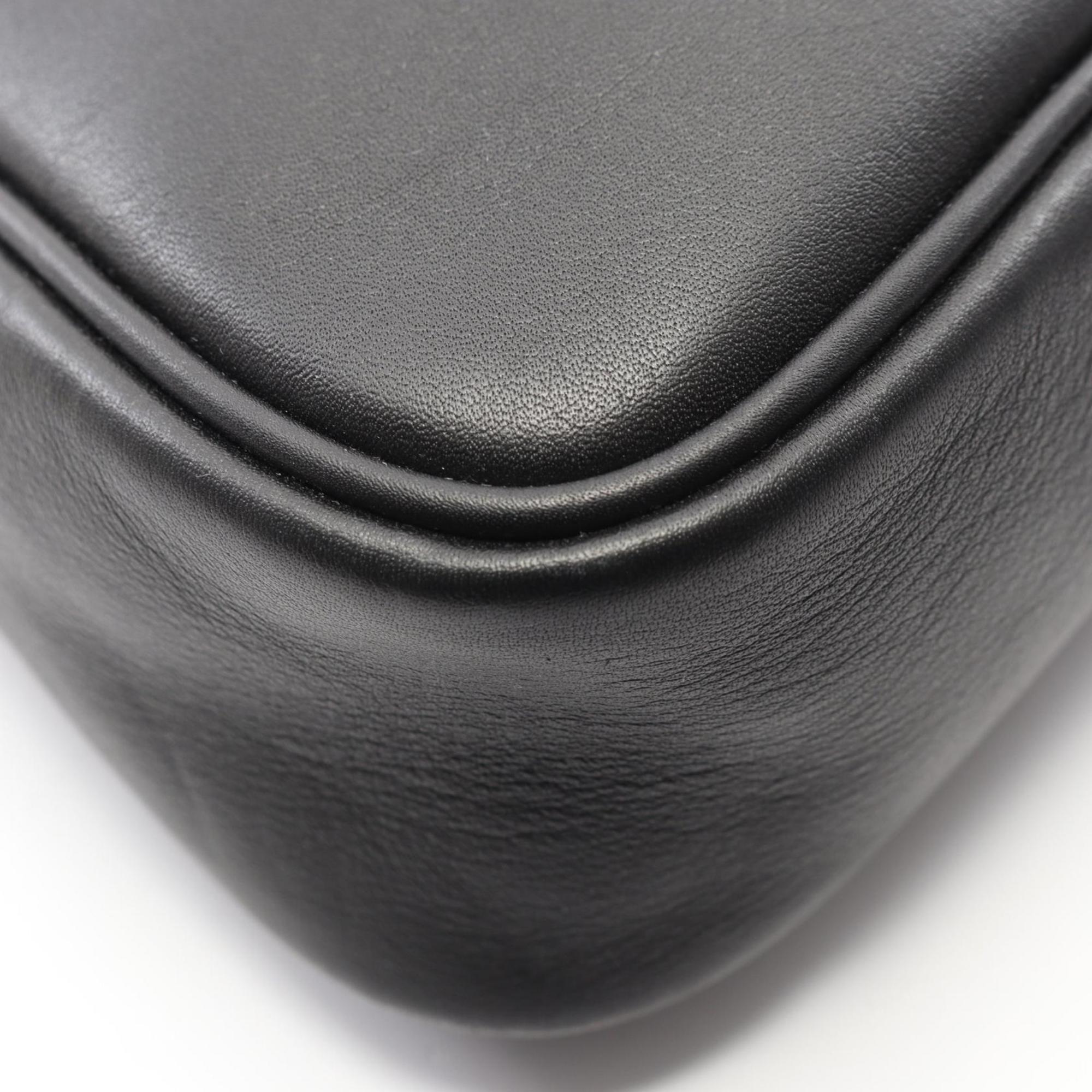 Gucci Black Leather Handbag Shoulder Bag (Pre-Owned)