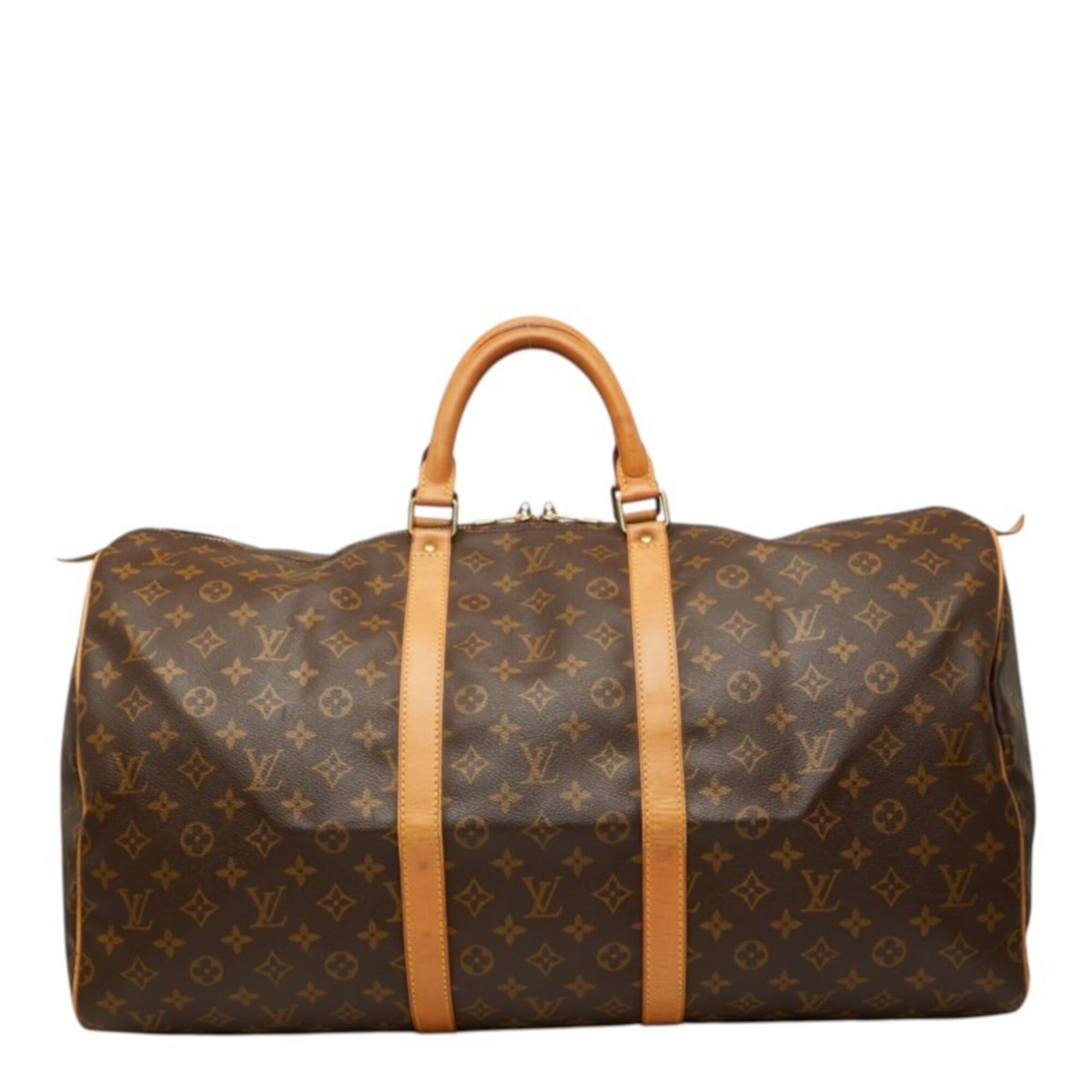 Louis Vuitton Monogram Brown Pvc Leather Boston Bag Handbag (Pre-Owned)
