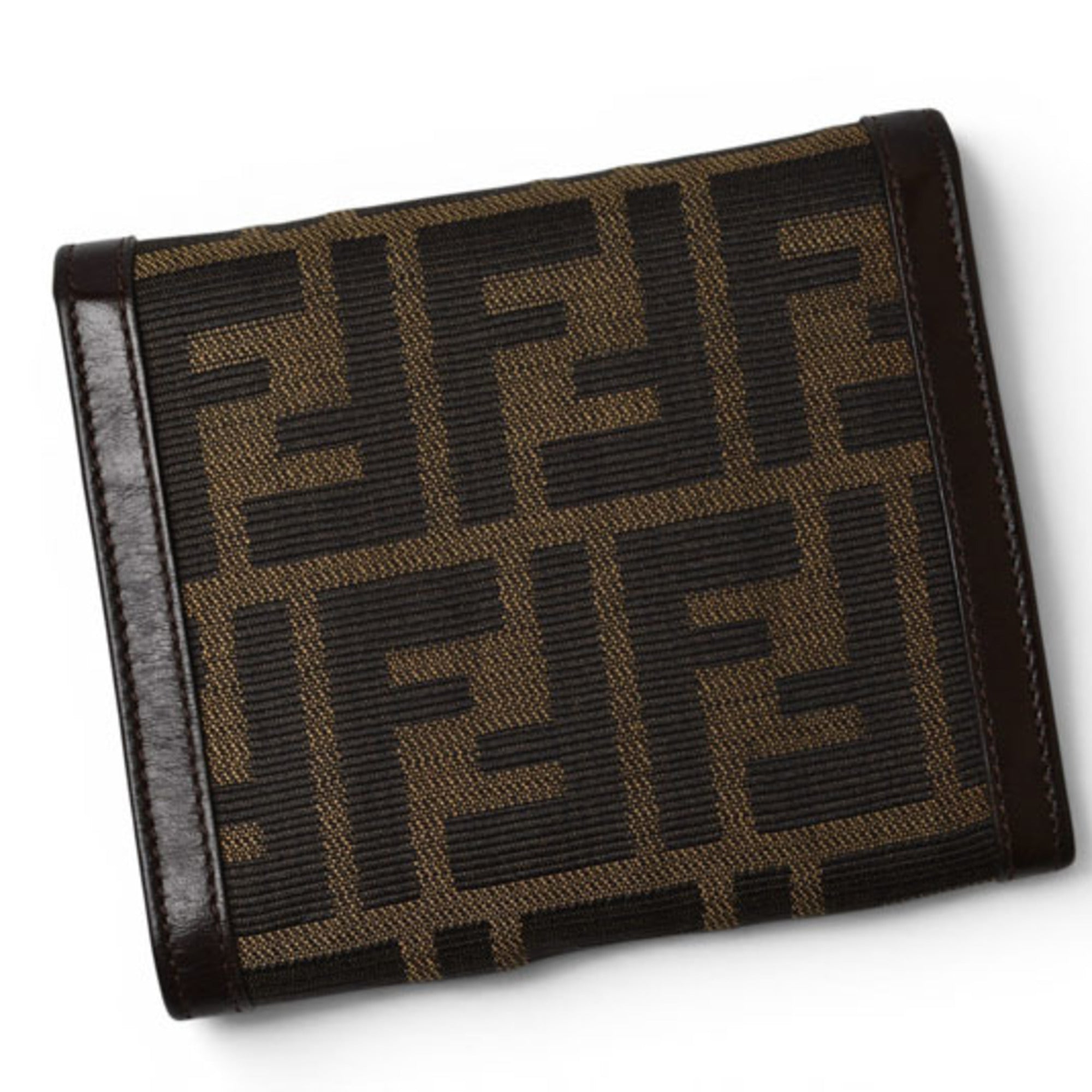 Fendi Zucca Brown Canvas Wallet (Bi-Fold) (Pre-Owned)