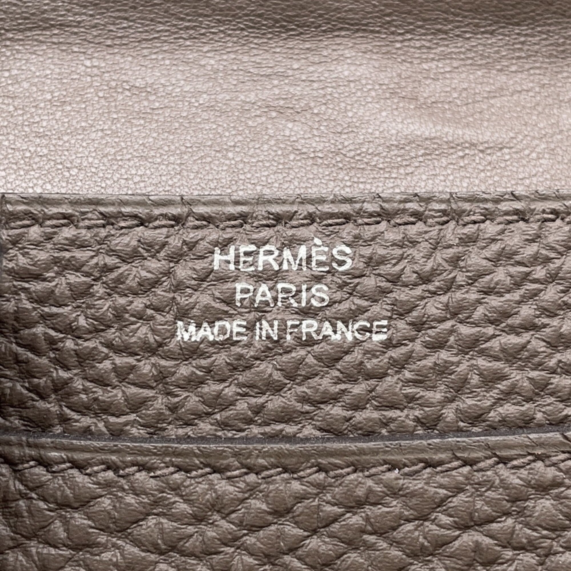 Hermes Dogon Etain Togo Leather Coin Purse/Coin Case (Pre-Owned)