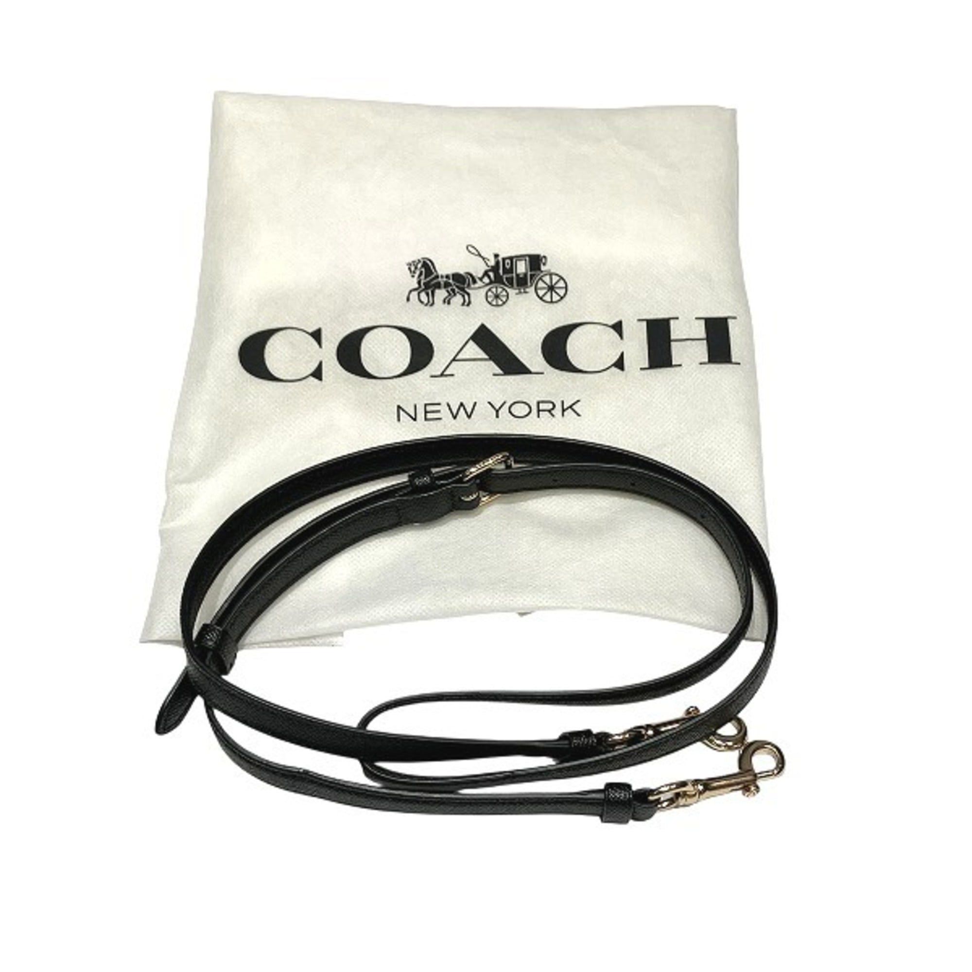 Coach Black Leather Handbag Shoulder Bag (Pre-Owned)