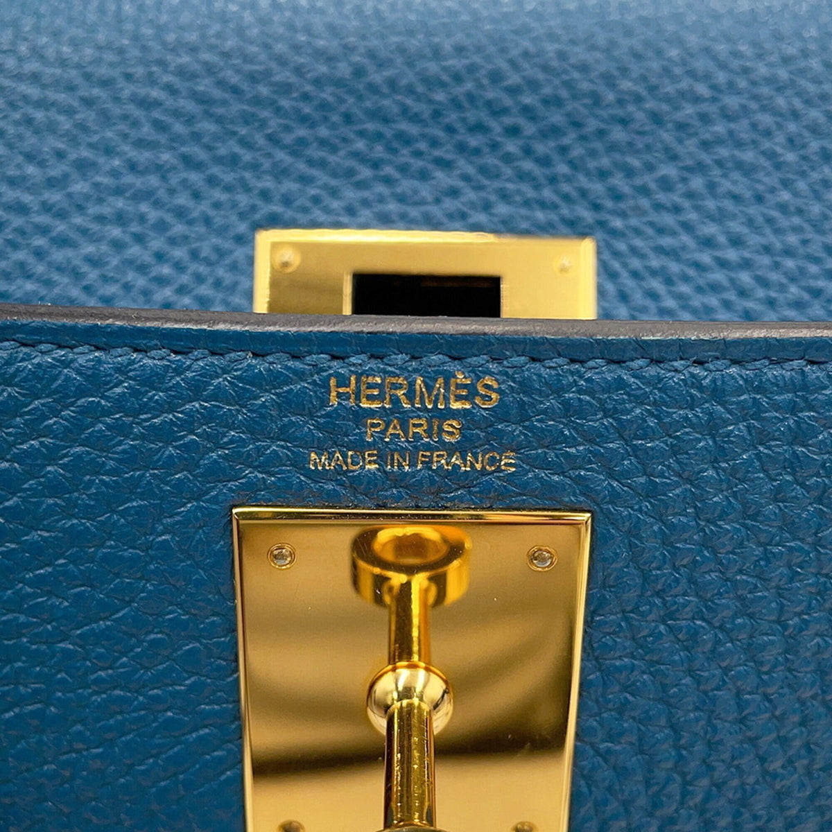 Hermes Kelly Blue Togo Leather Handbag (Pre-Owned)