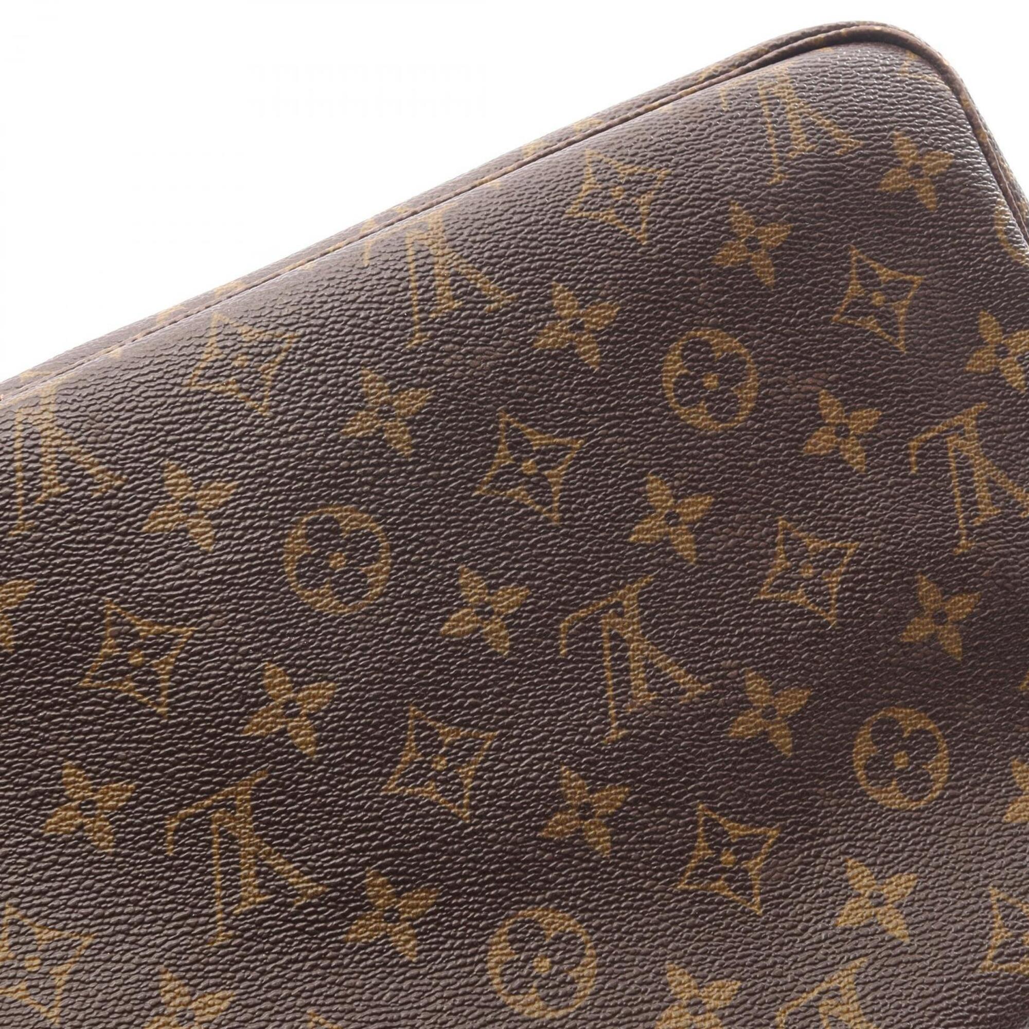Louis Vuitton Brown Coated Canvas Leather Handbag Tote Bag (Pre-Owned)