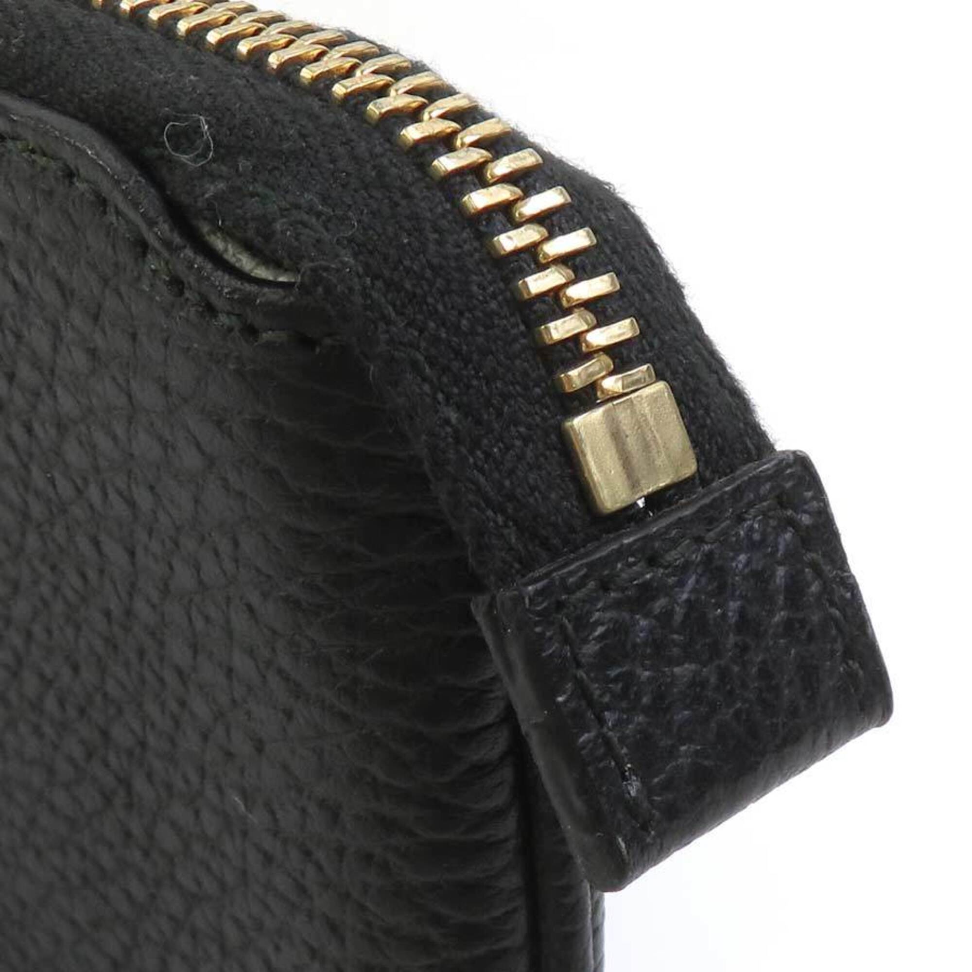 Gucci Black Leather Clutch Bag Pouch (Pre-Owned)