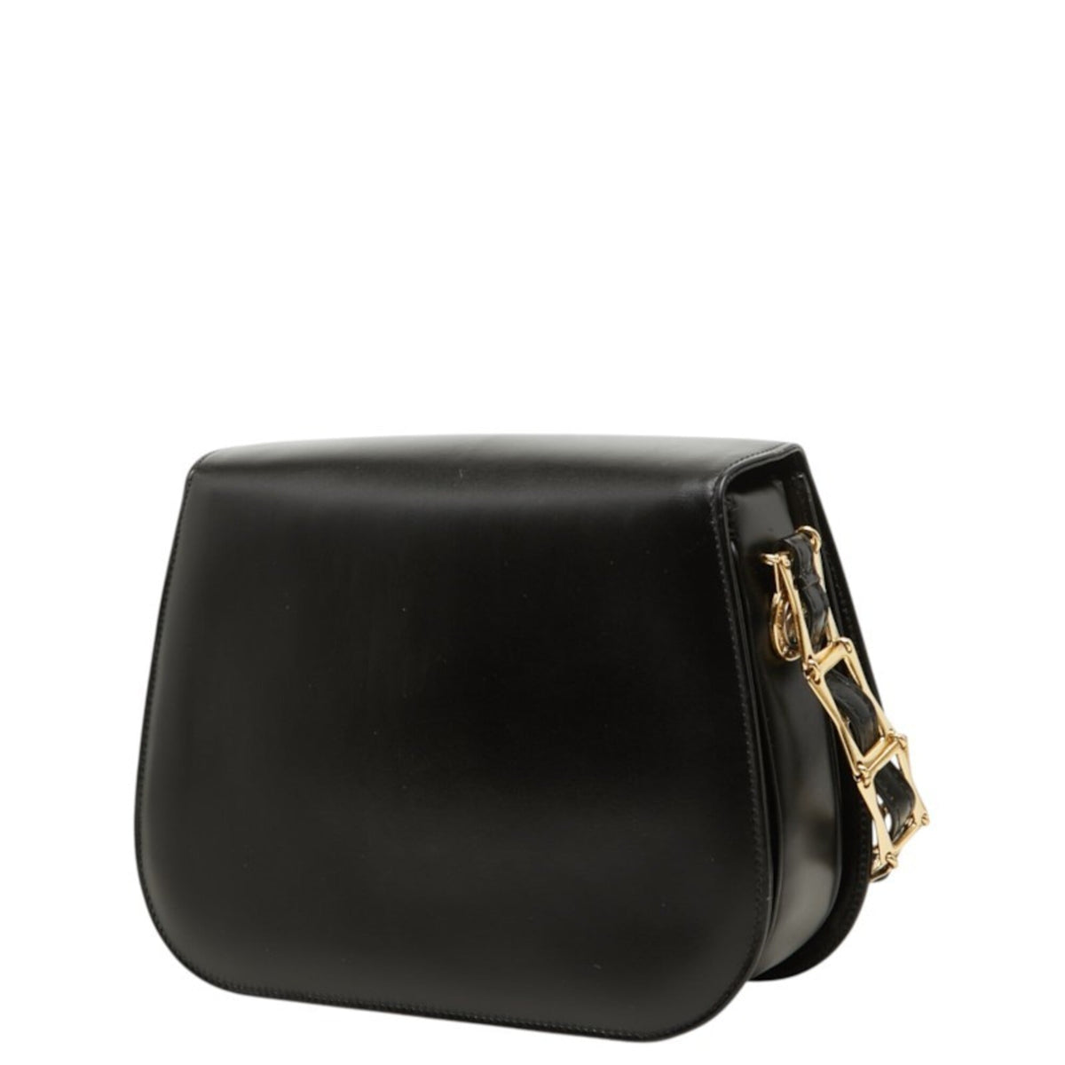 Versace Black Leather Shoulder Bag (Pre-Owned)