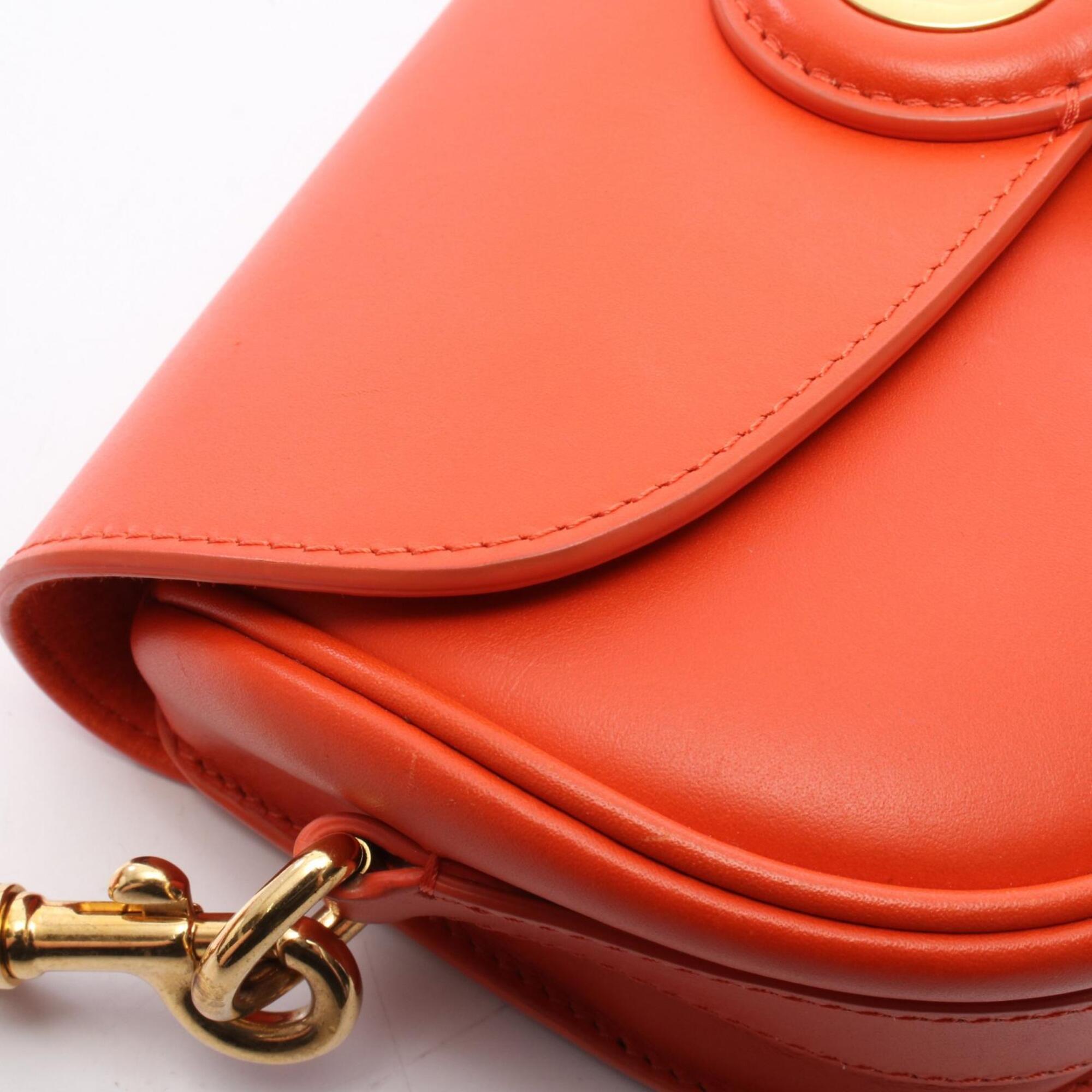 Christian Dior Orange Leather Shoulder Bag (Pre-Owned)