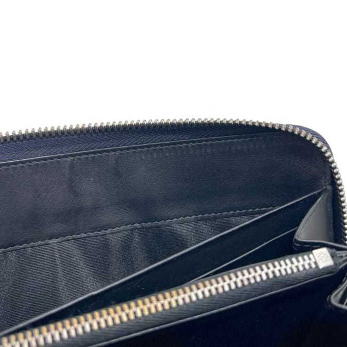 Loewe Navy Leather Long Wallet (Bi-Fold) (Pre-Owned)
