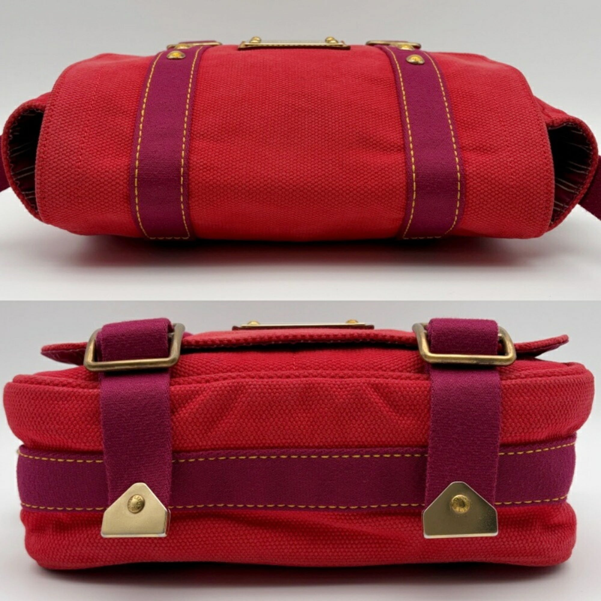 Louis Vuitton Rouge Canvas Shoulder Bag (Pre-Owned)