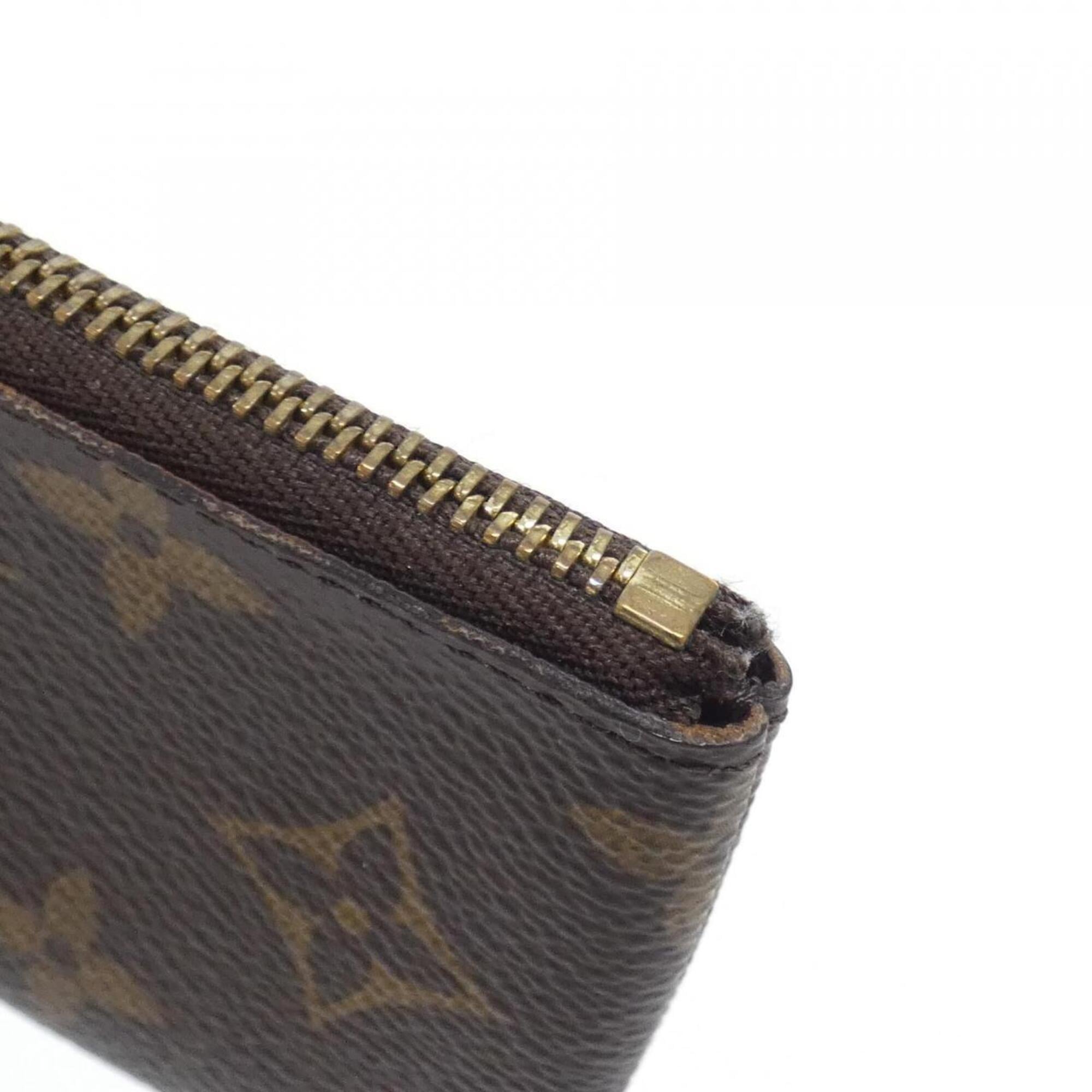 Louis Vuitton Marron Coated Canvas Coin Purse/Coin Case (Pre-Owned)