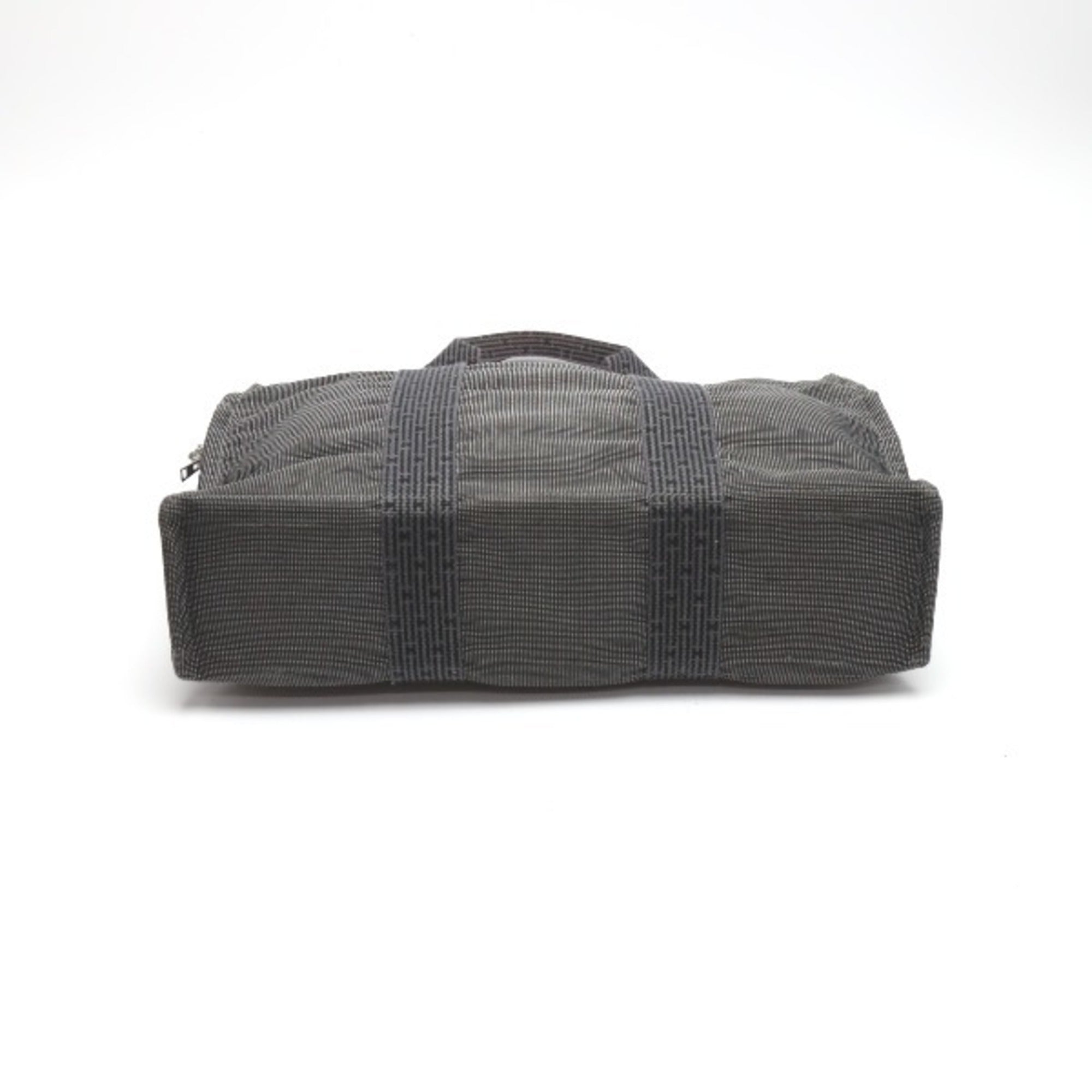 Hermes Her Line Gray Canvas Tote Bag (Pre-Owned)